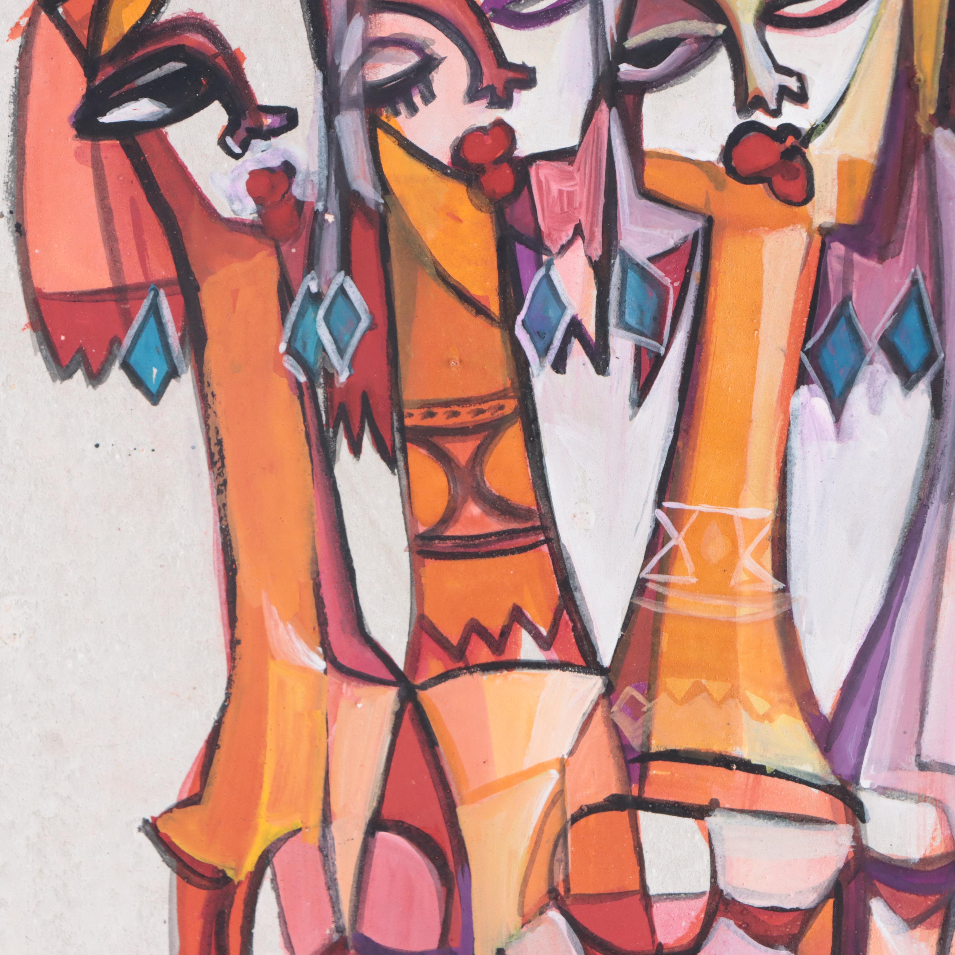 Ufuoma Evuarherhe Acrylic Painting "Celebration II," 2022