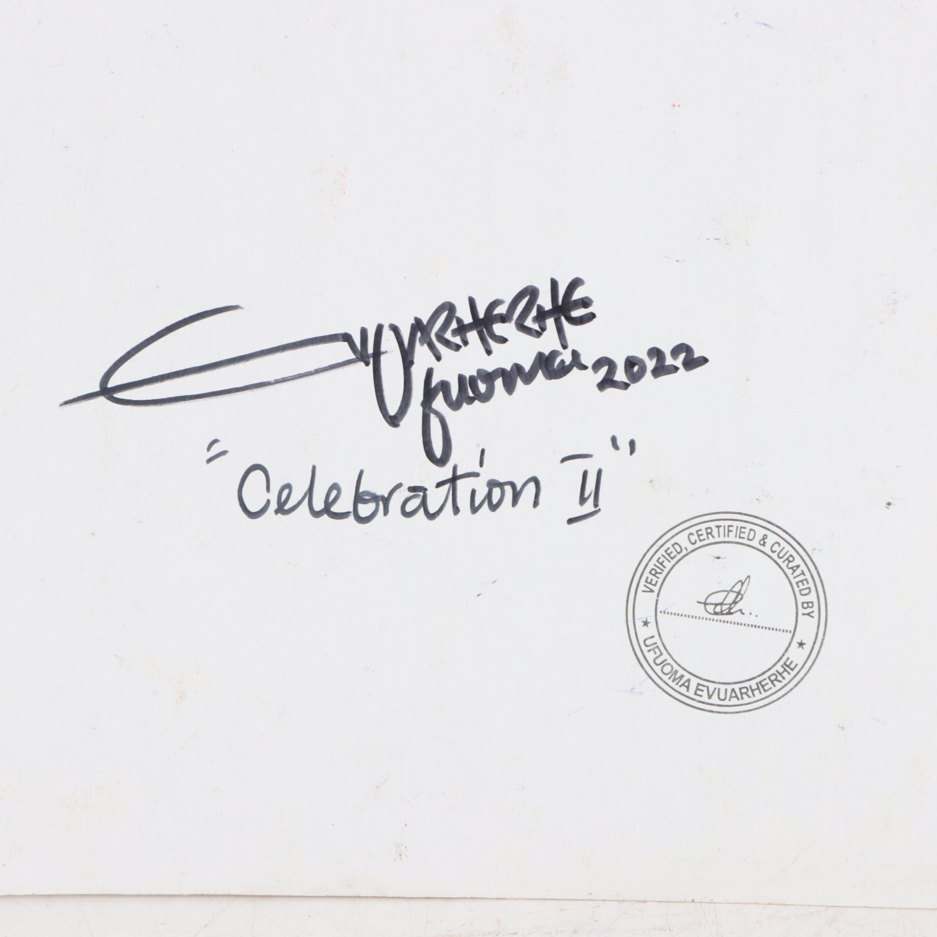 Ufuoma Evuarherhe Acrylic Painting "Celebration II," 2022