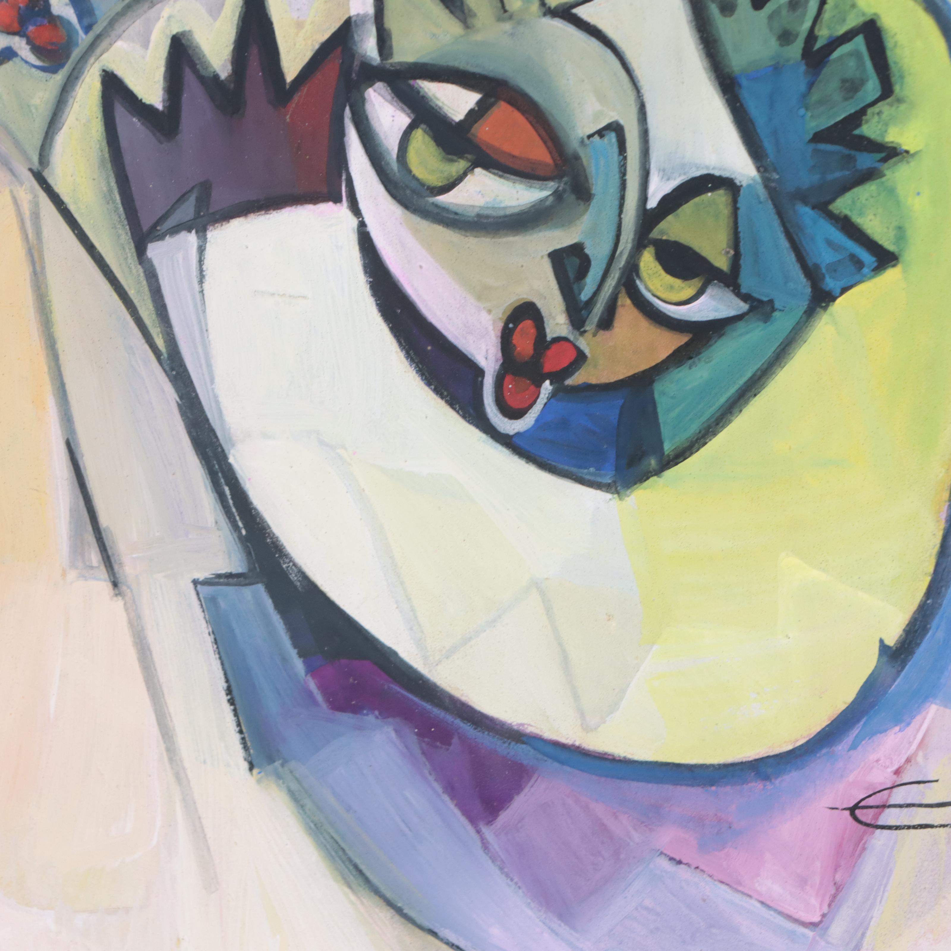 Ufuoma Evuarherhe Acrylic Painting "Mother & Children," 2021 - 2022