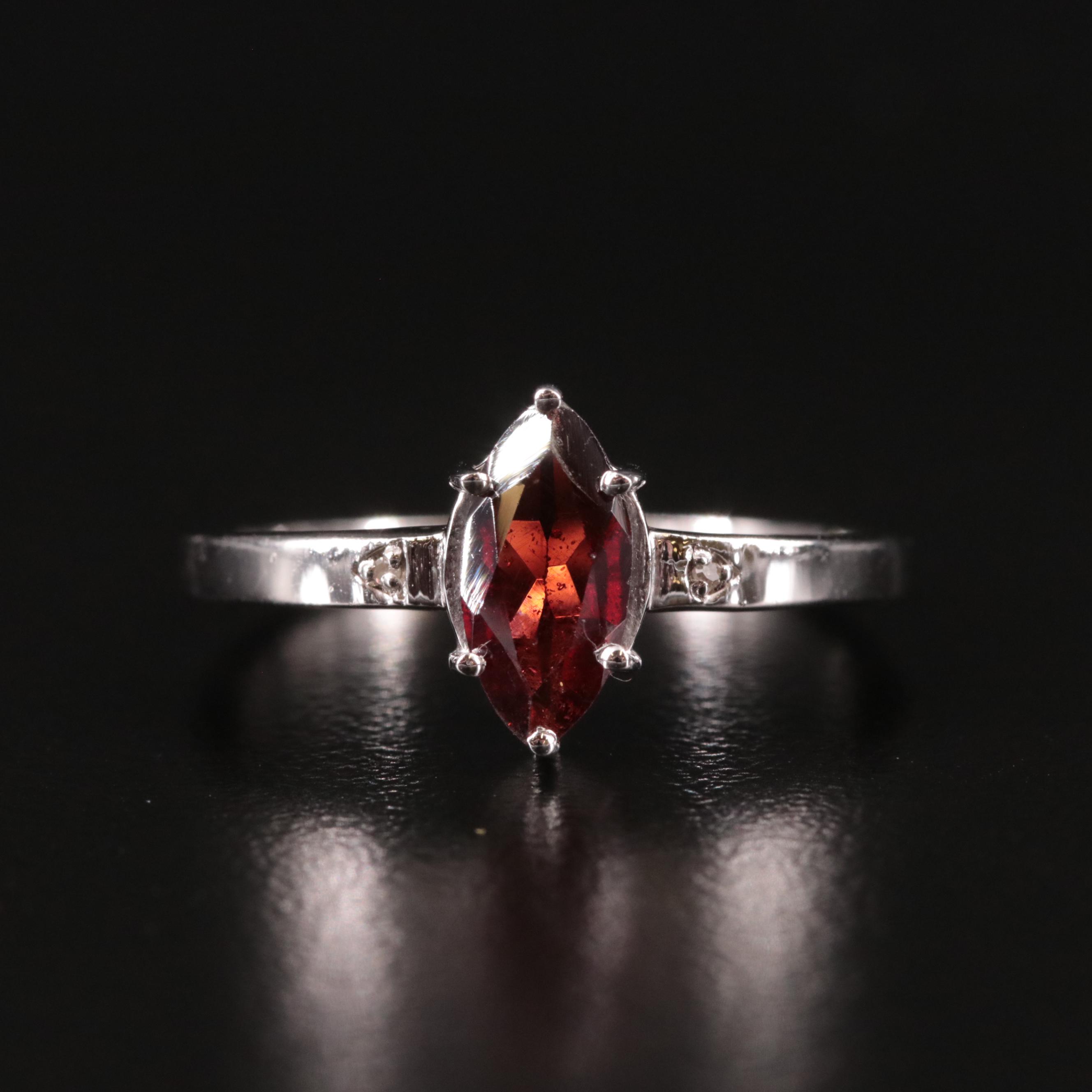 Sterling Garnet Ring