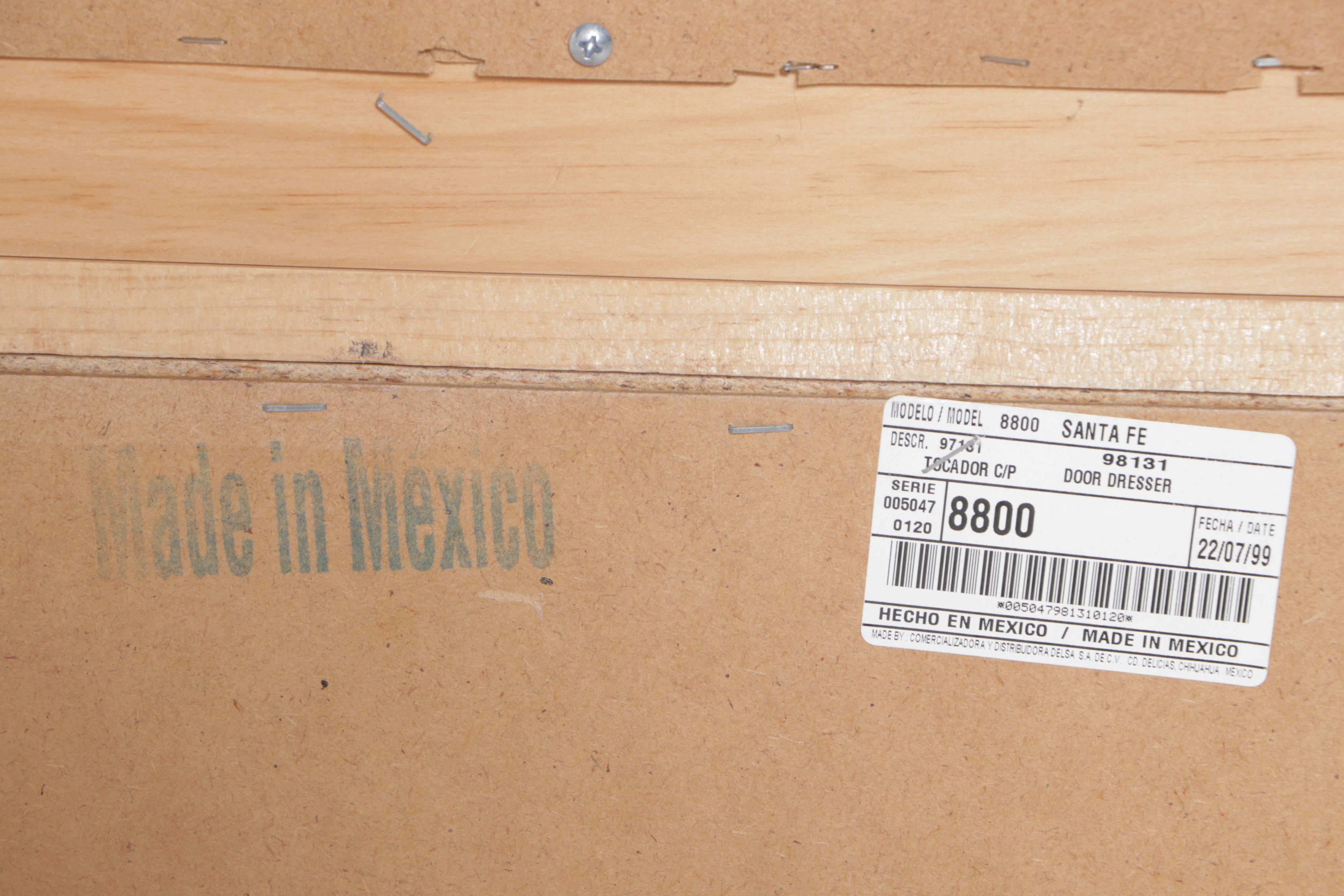 "Santa Fe" Cerused Pine Seven-Drawer Dresser, Late 20th Century