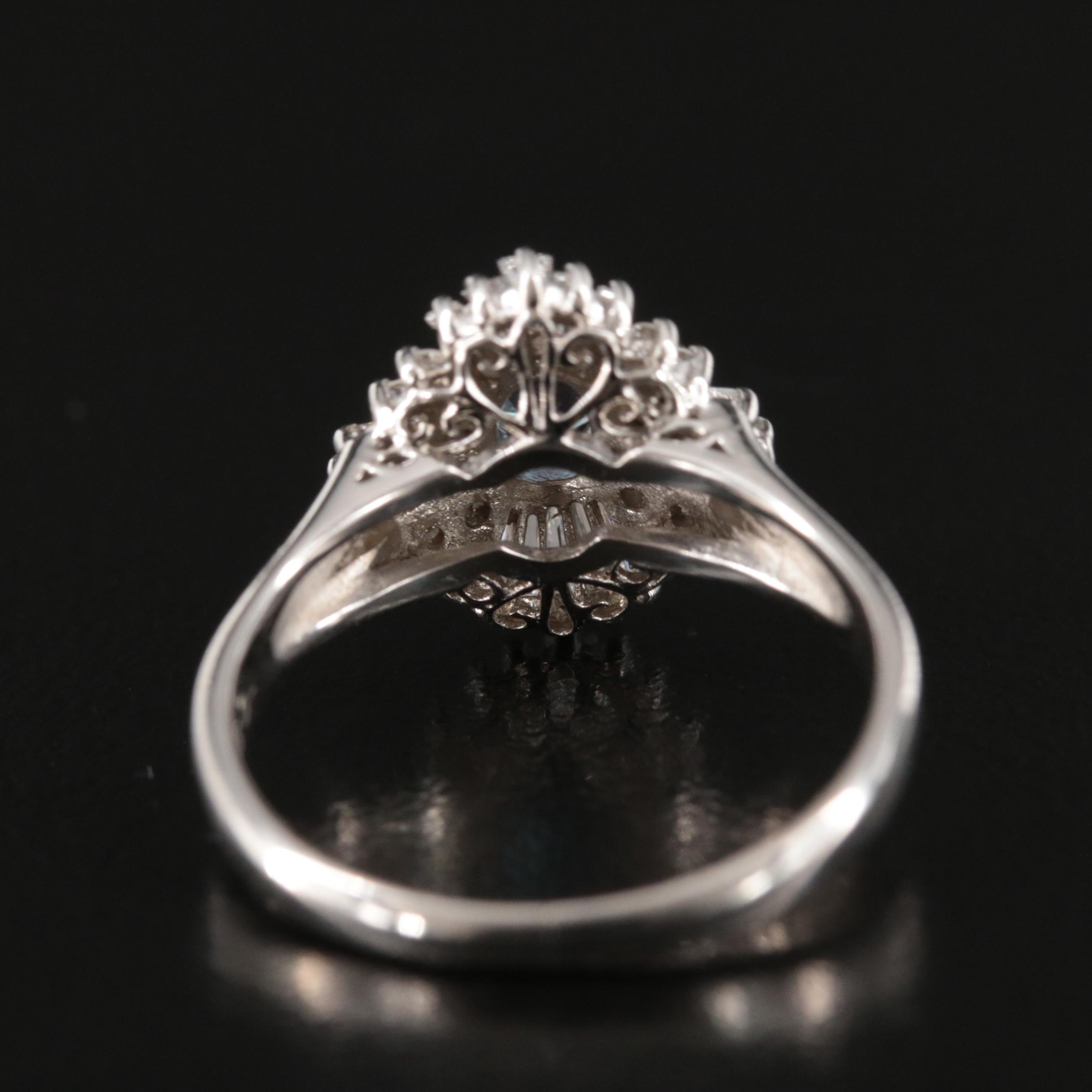 Platinum Alexandrite and Diamond Ballerina Ring with GIA Report