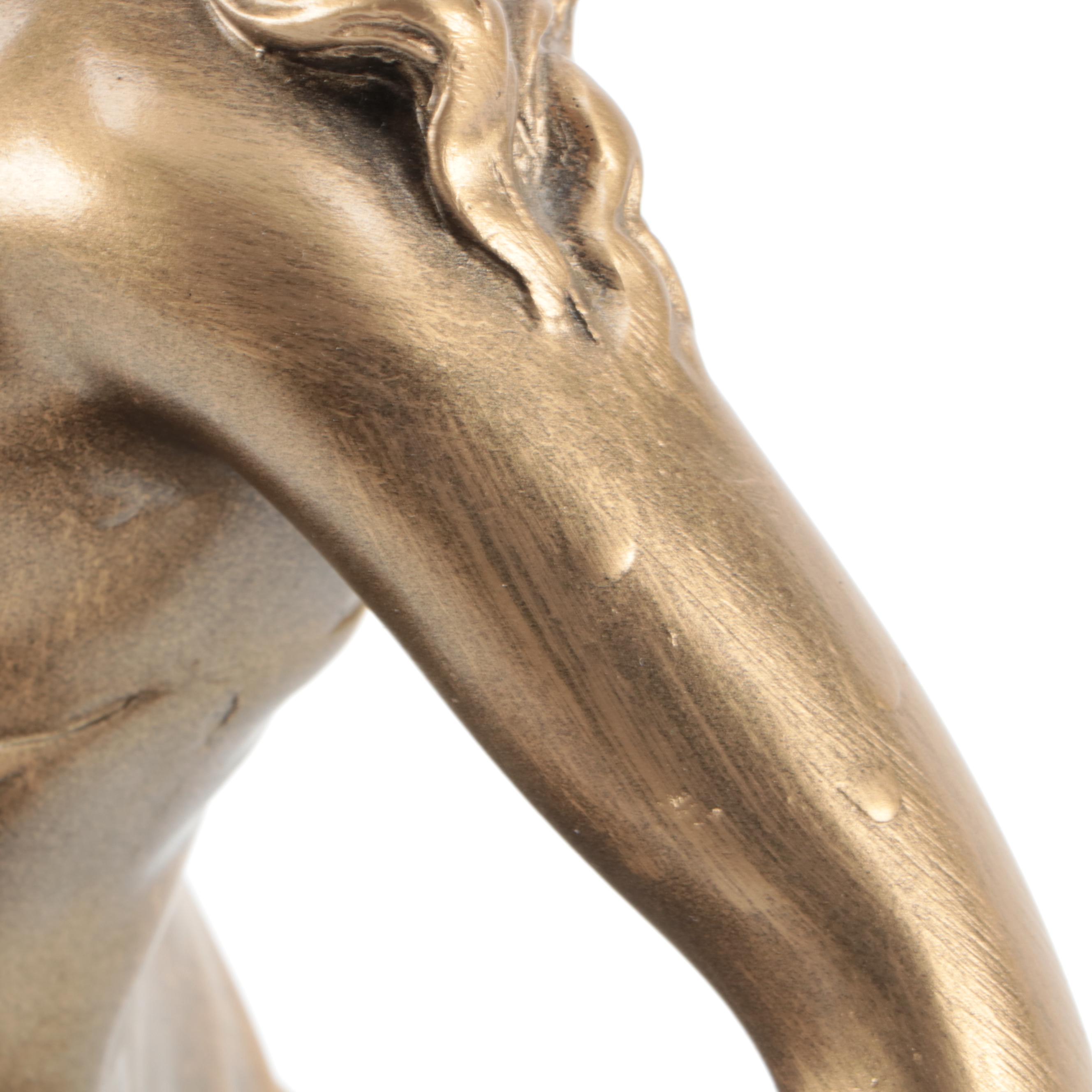 French Empire Style Gilt Resin Clock Figural