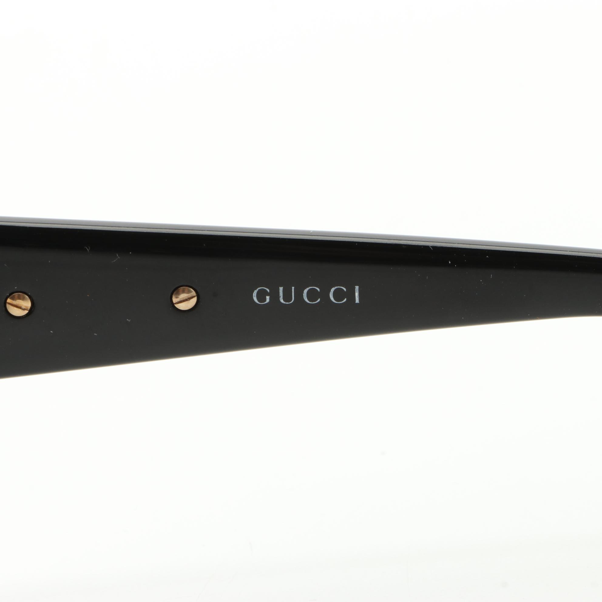 Gucci 3099/S Horsebit Black Oversized Sunglasses with Case