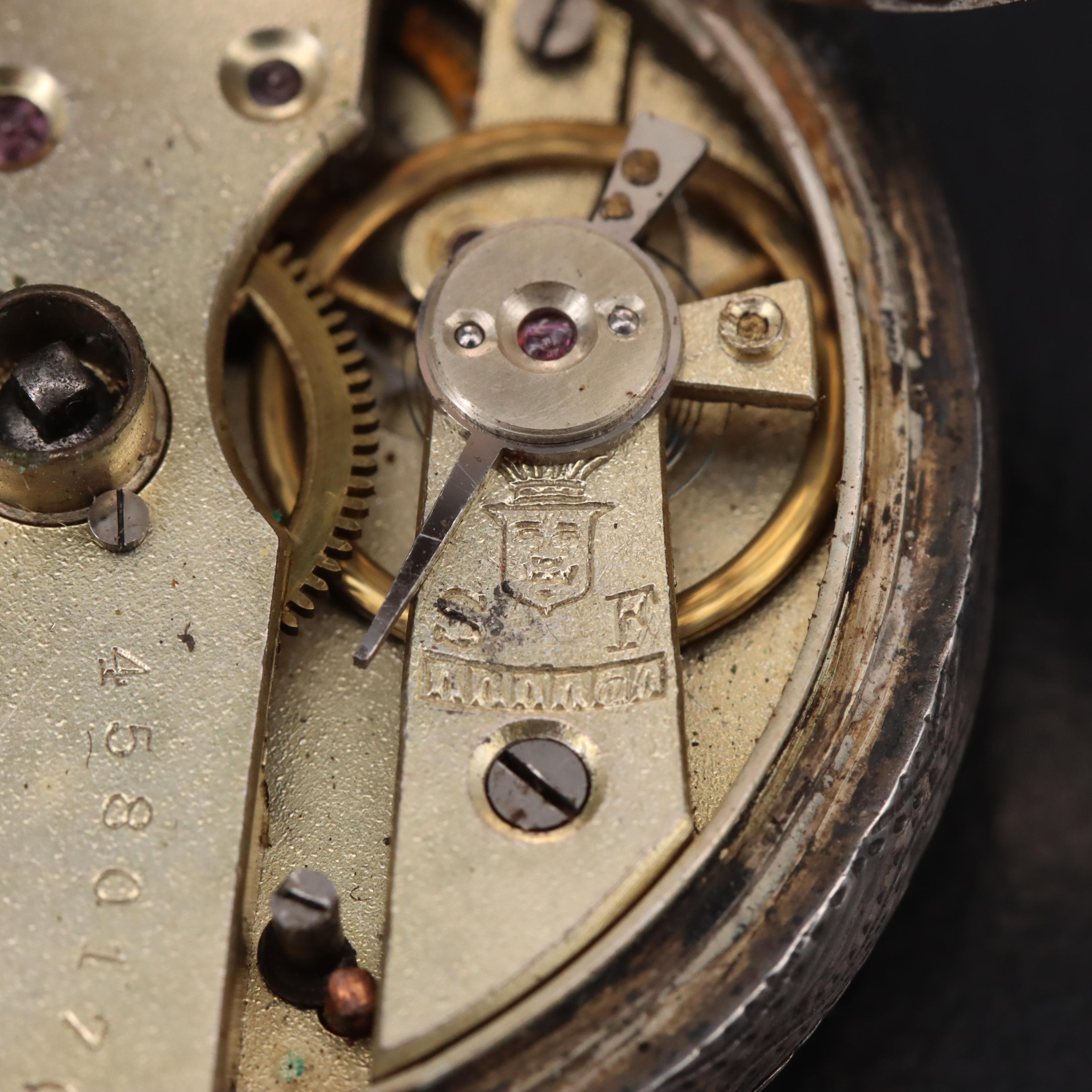 Vintage Chatelaine and 935 Silver LaBelle Pocket Watch