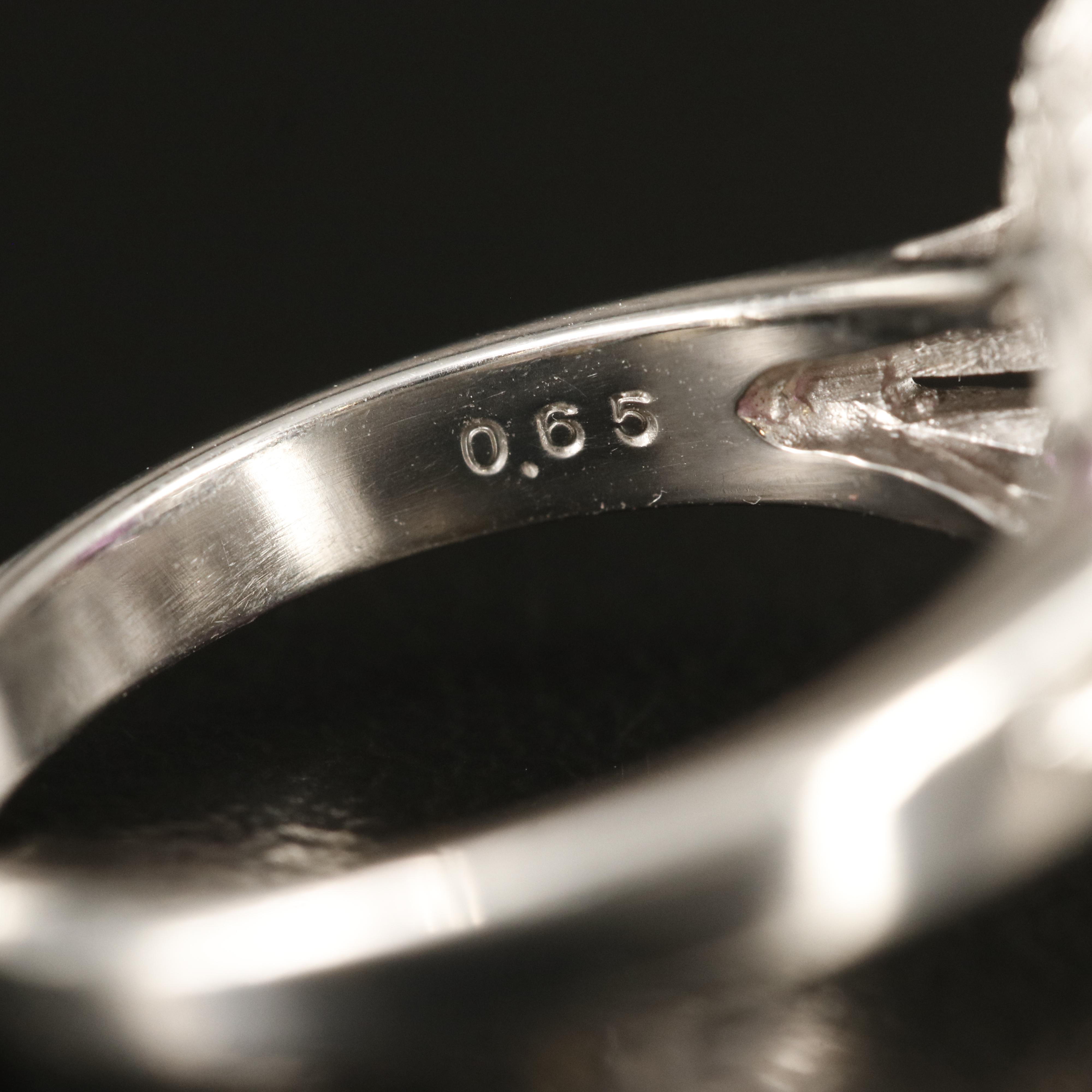 Platinum 1.23 CT Ruby and Diamond Ballerina Ring with GIA Report