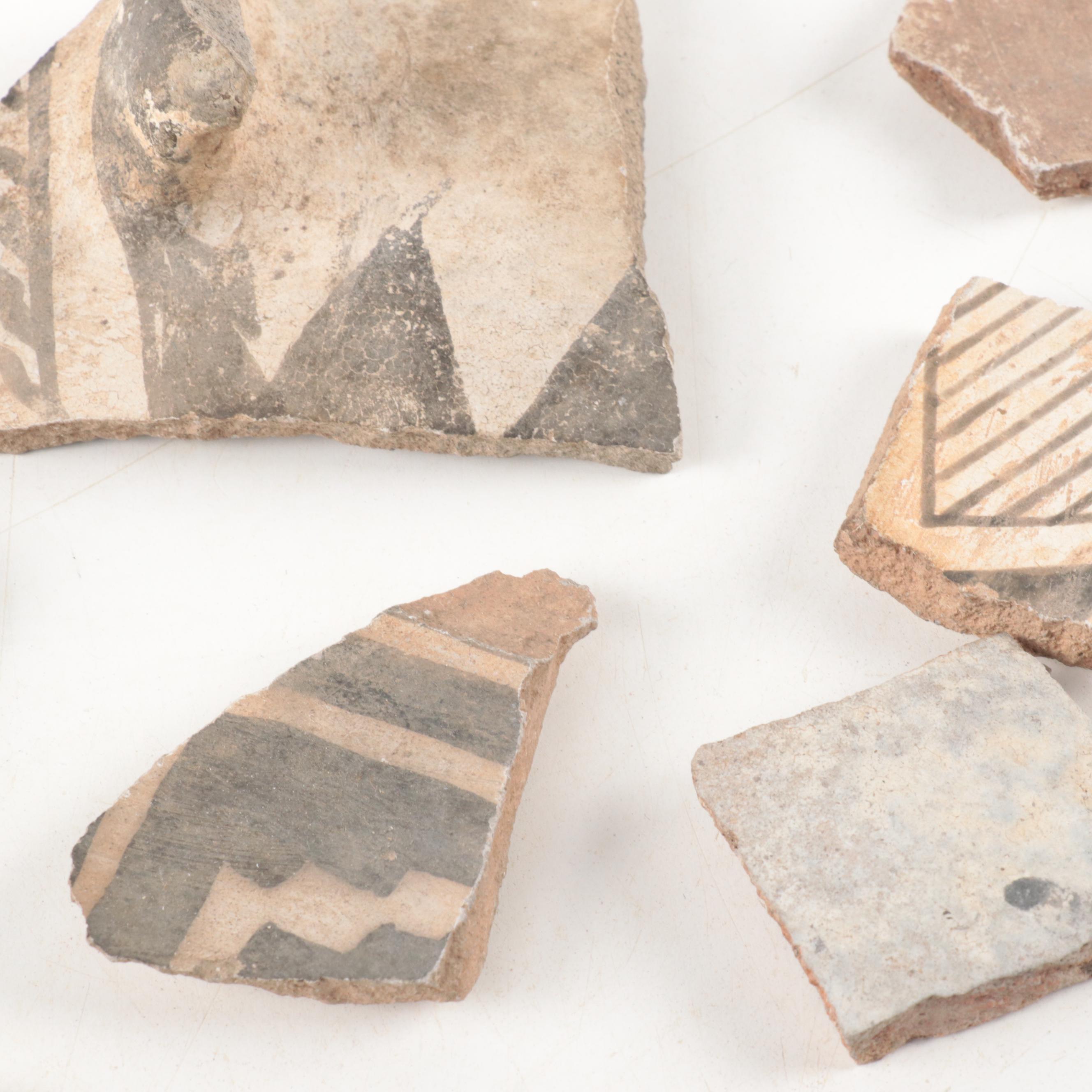 Native American Pottery Sherds With Artifacts and More