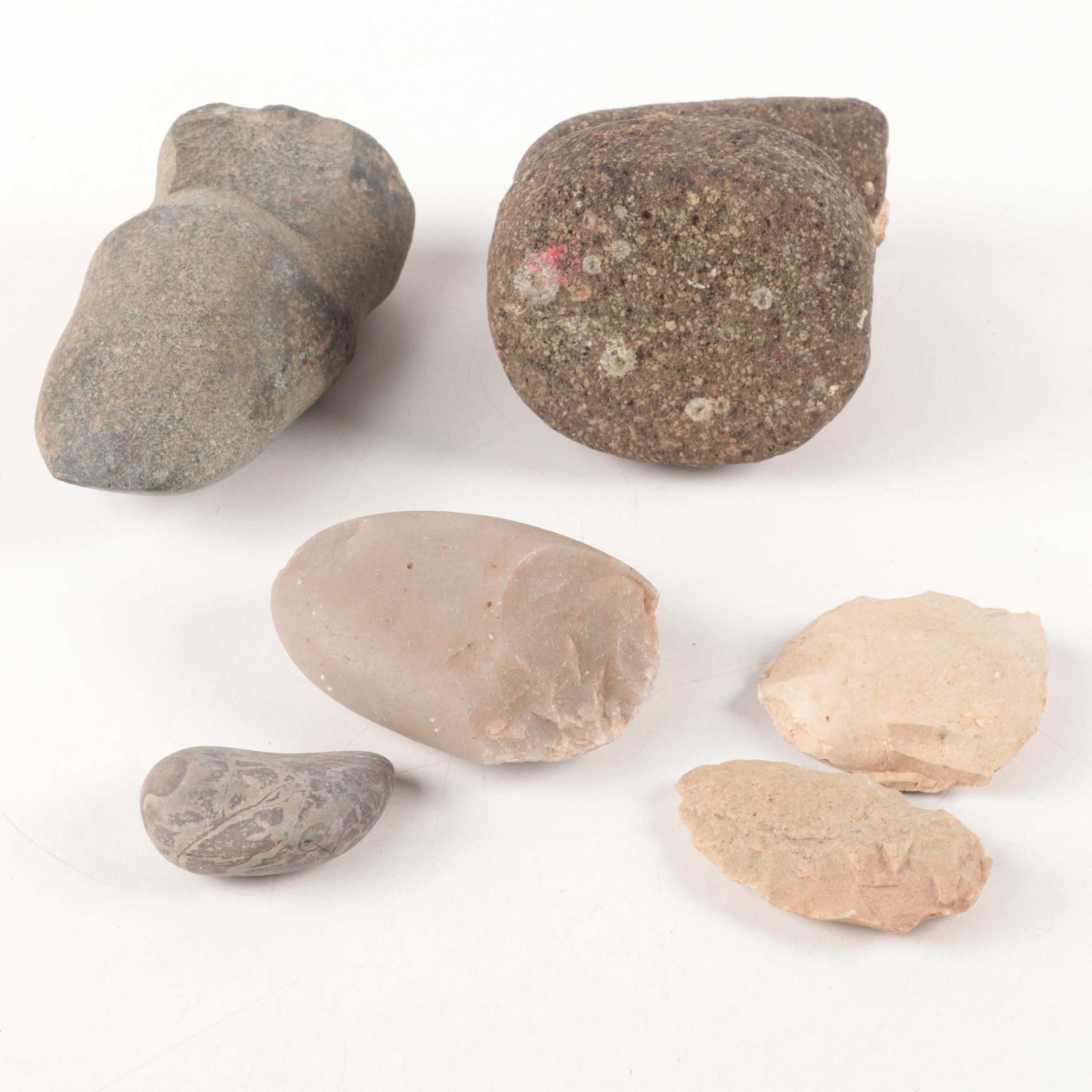 Native American Pottery Sherds With Artifacts and More