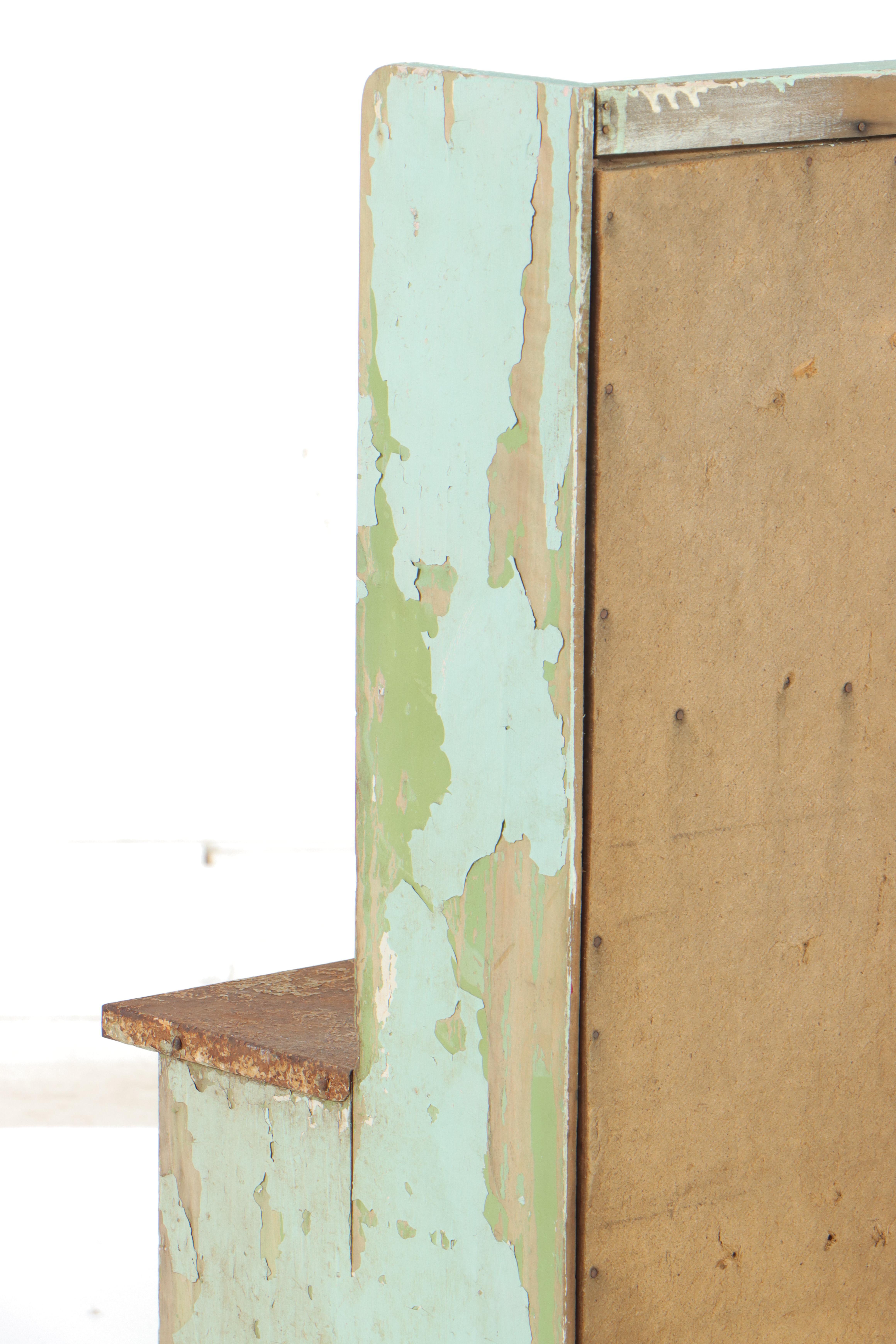 Hoosier Child's Cabinet in Distressed Paint, Early to Mid 20th Century