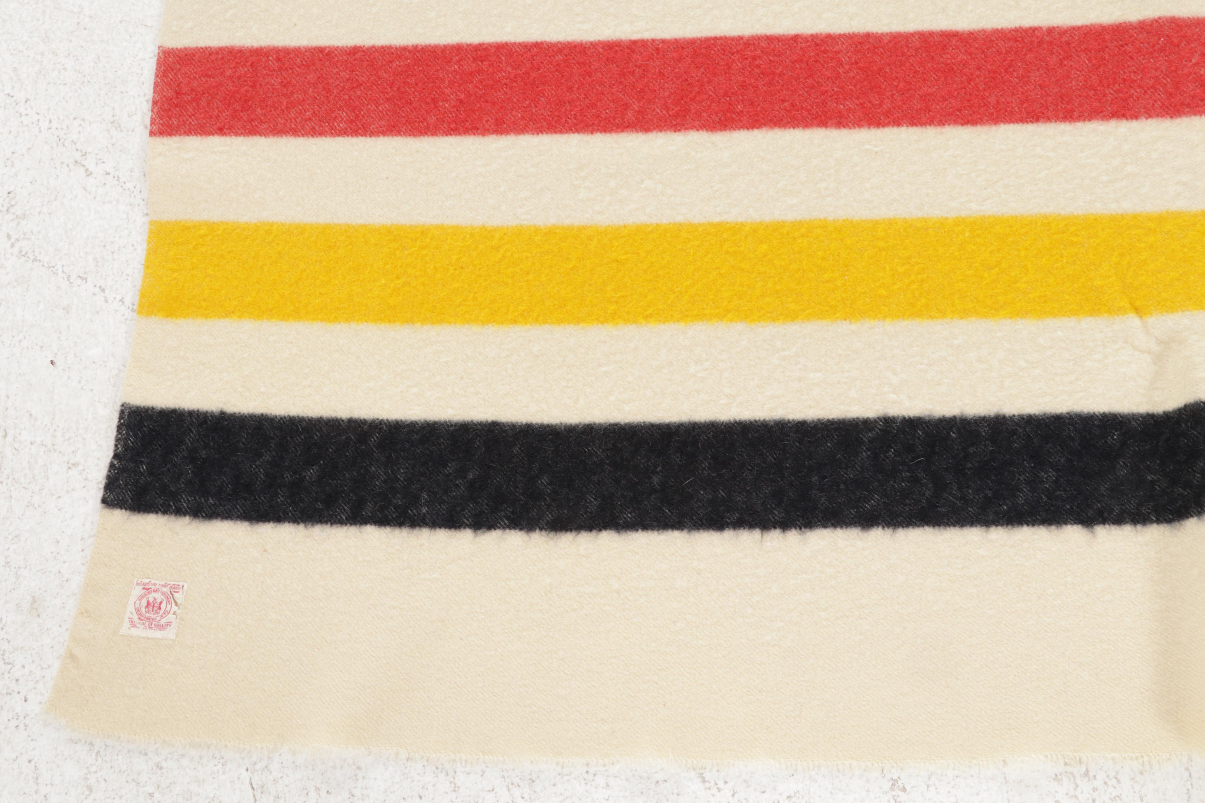 Hudson's Bay Company Four Point Wool Blanket, 1930s
