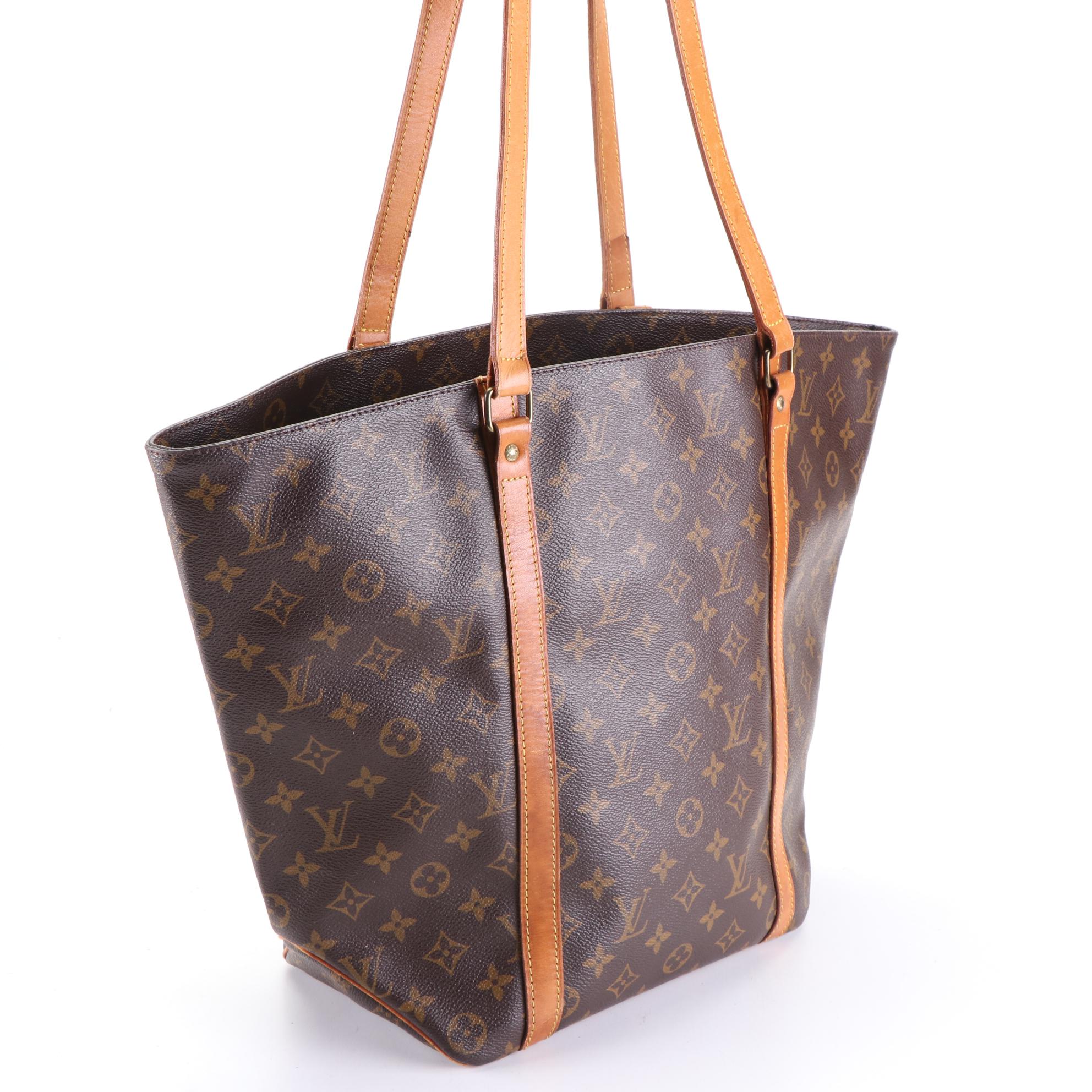 Louis Vuitton Sac Shopping Tote in Monogram Canvas and Vachetta Leather