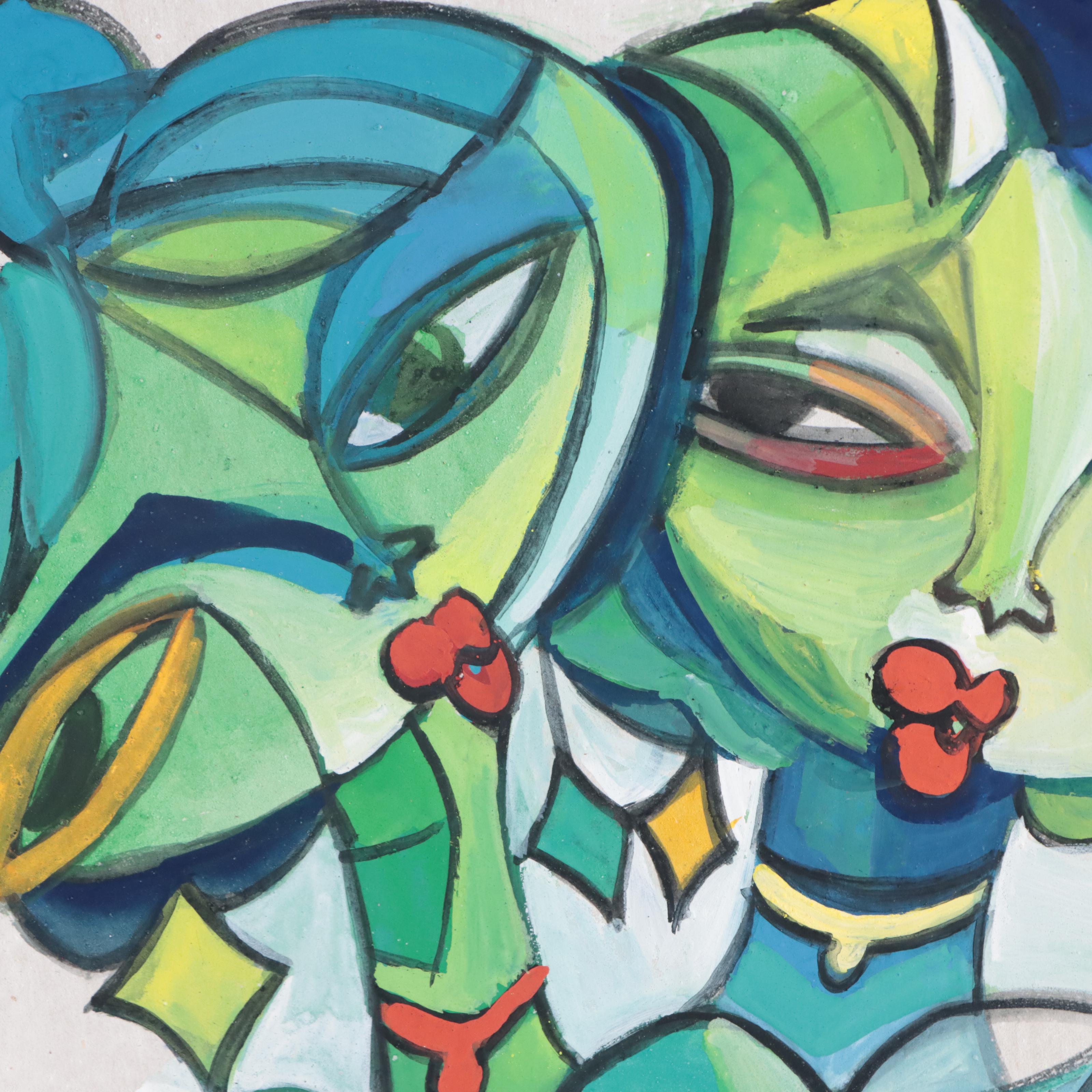 Ufuoma Evuarherhe Acrylic Painting "My Beautiful Family," 2022