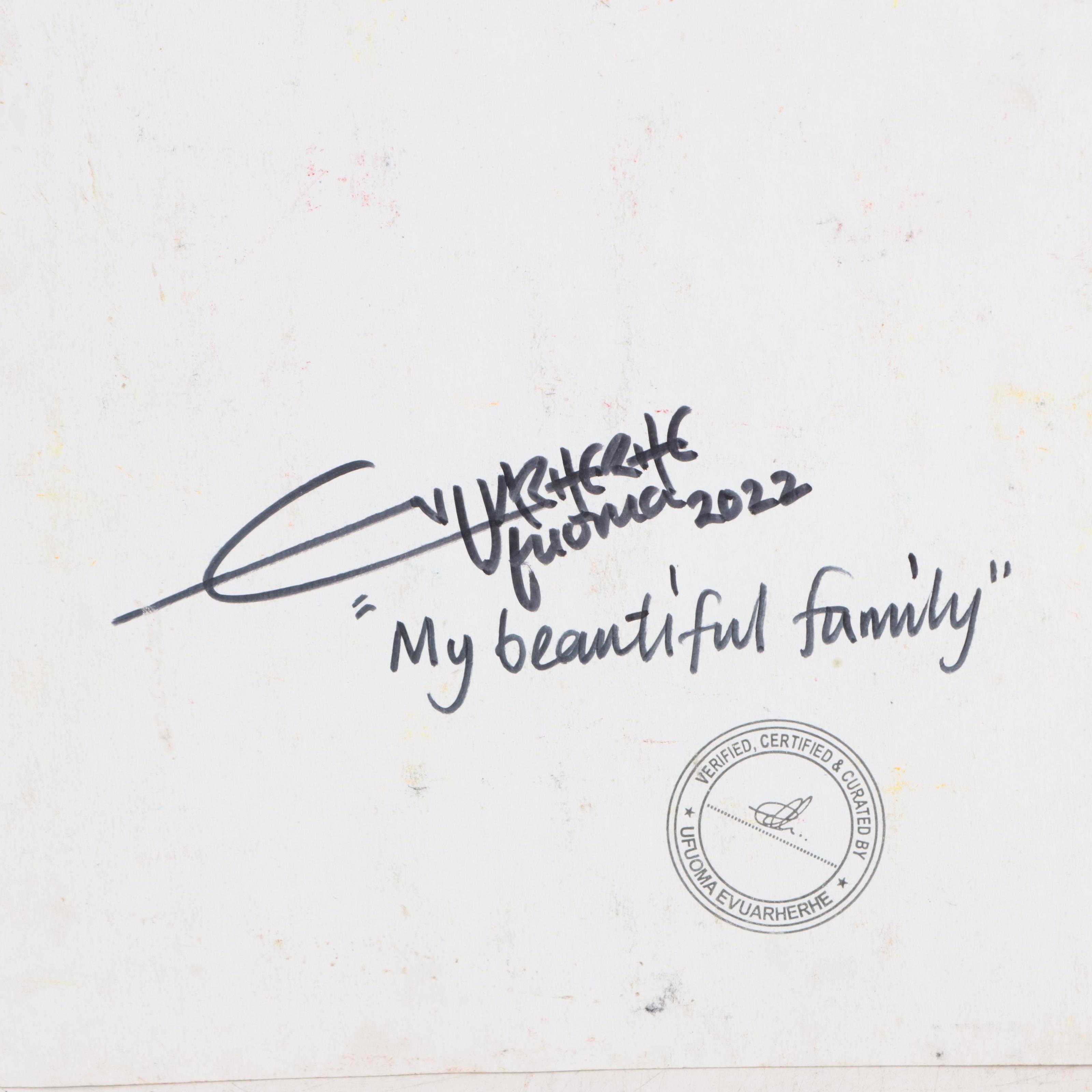 Ufuoma Evuarherhe Acrylic Painting "My Beautiful Family," 2022