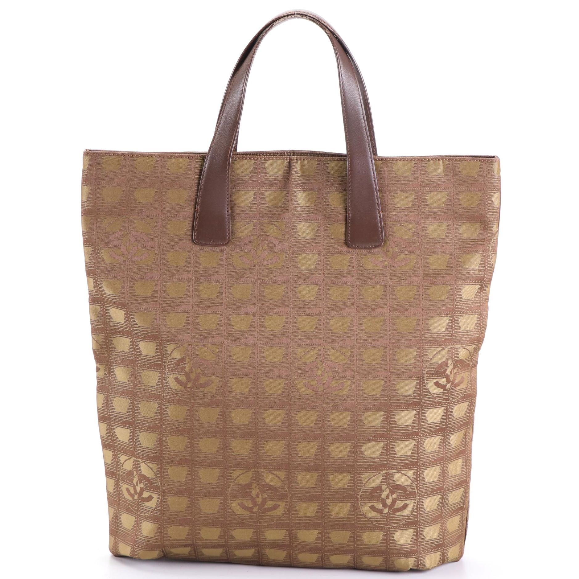 Chanel Travel Line Canvas and Leather Tote