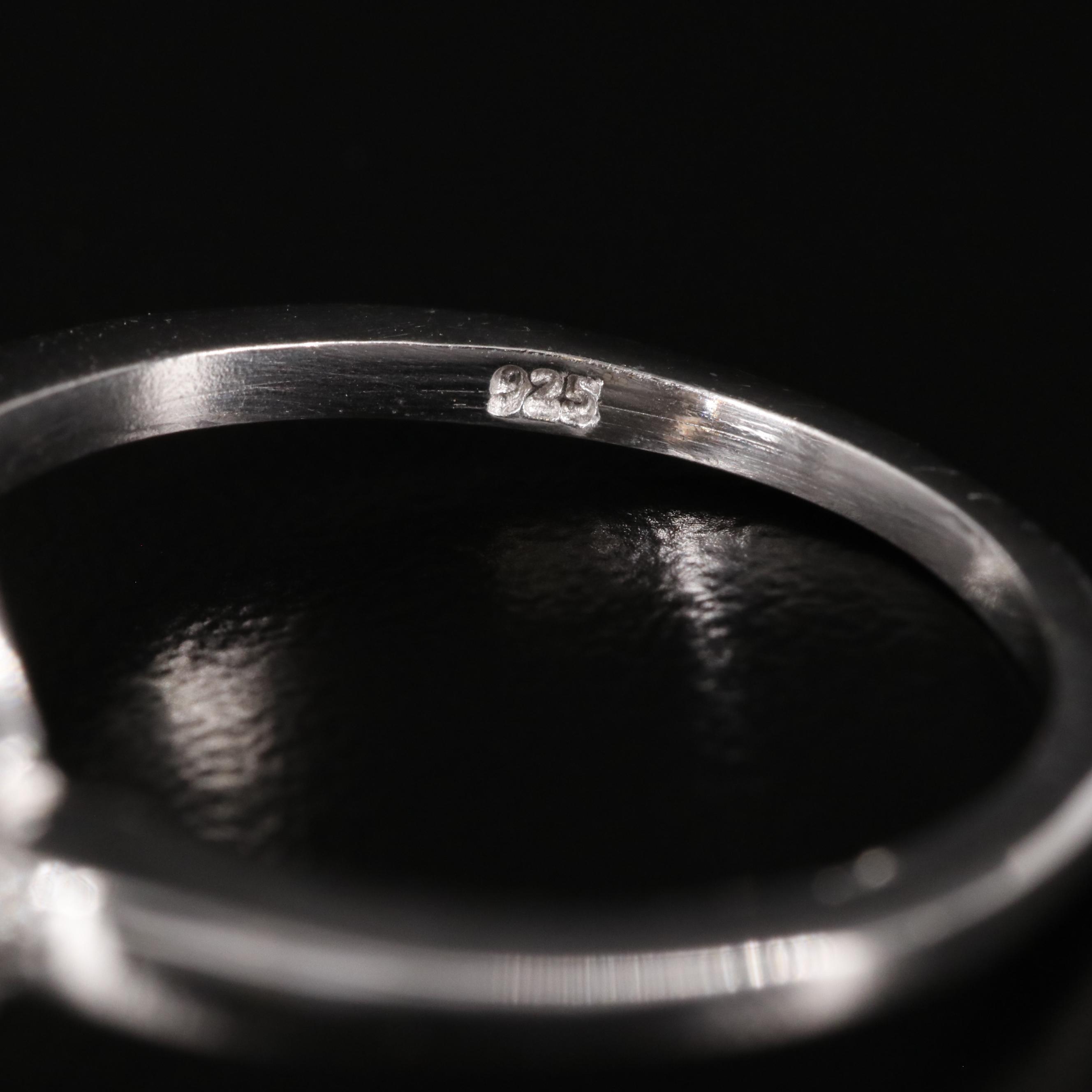 Sterling Smoky Quartz and Diamond Ring