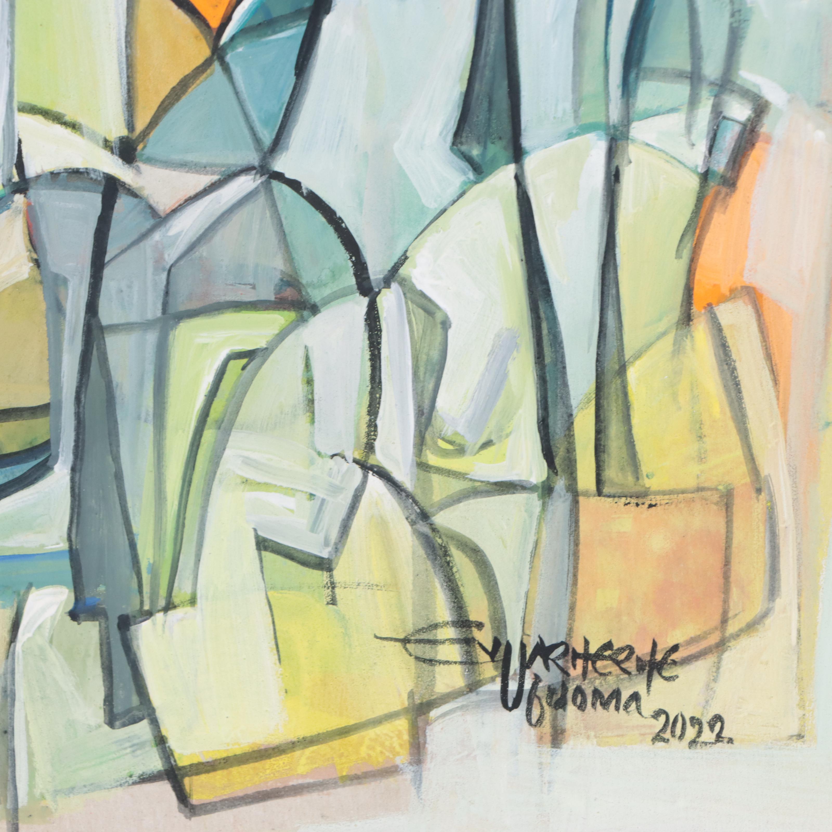 Ufuoma Evuarherhe Acrylic Painting "Celebration," 2021 - 2022