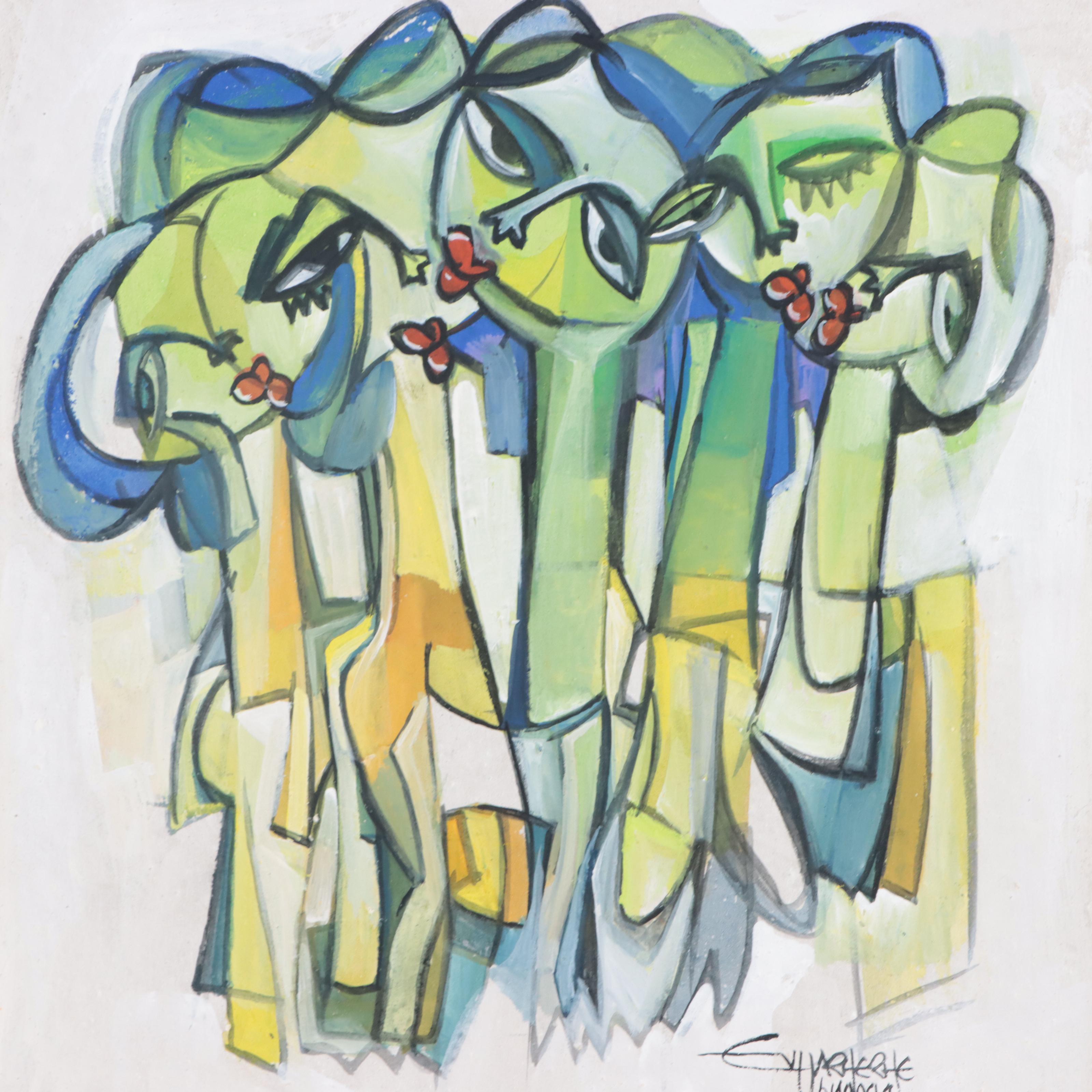 Ufuoma Evuarherhe Acrylic Painting "Festival Feelings," 2022