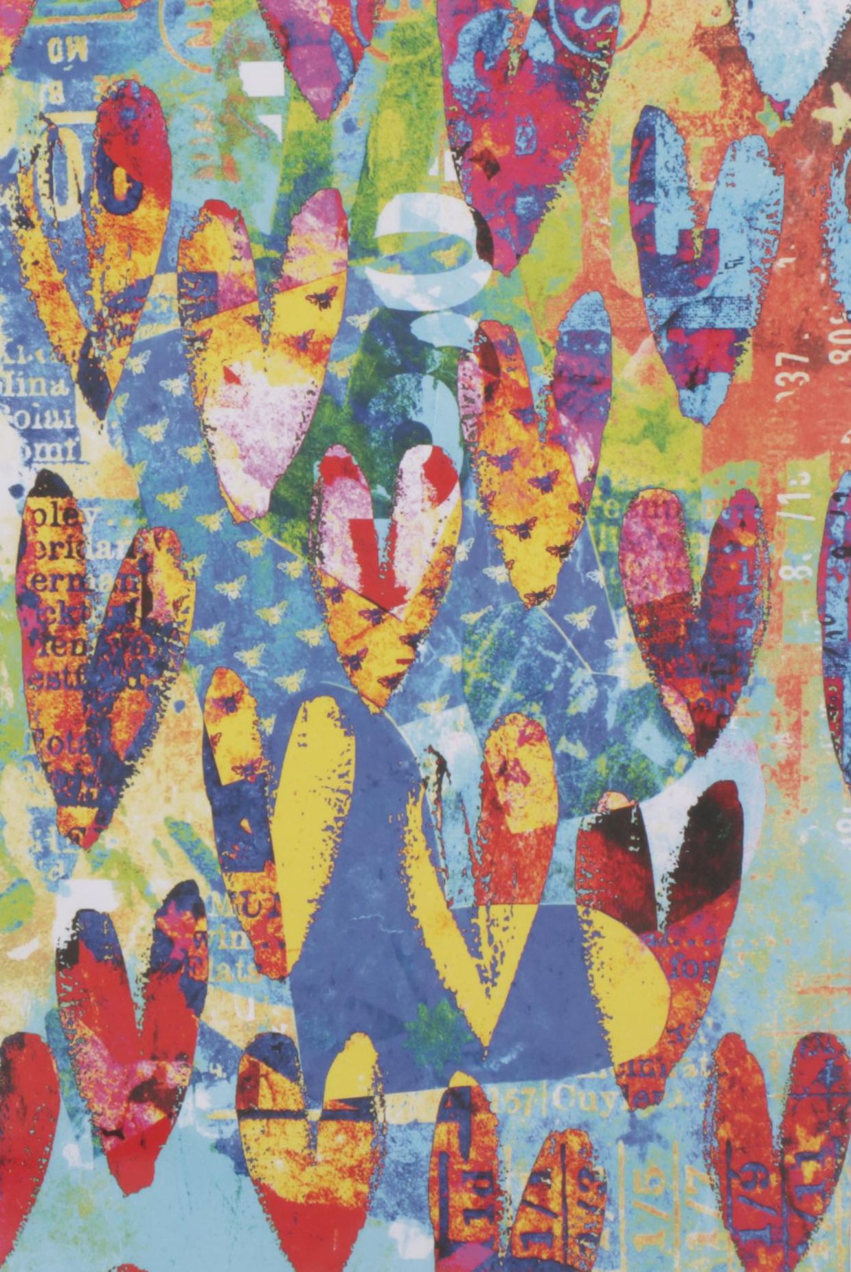 R. Kay Piar Folk Art Giclées "Heart to Heart" and "Leaves," 21st Century