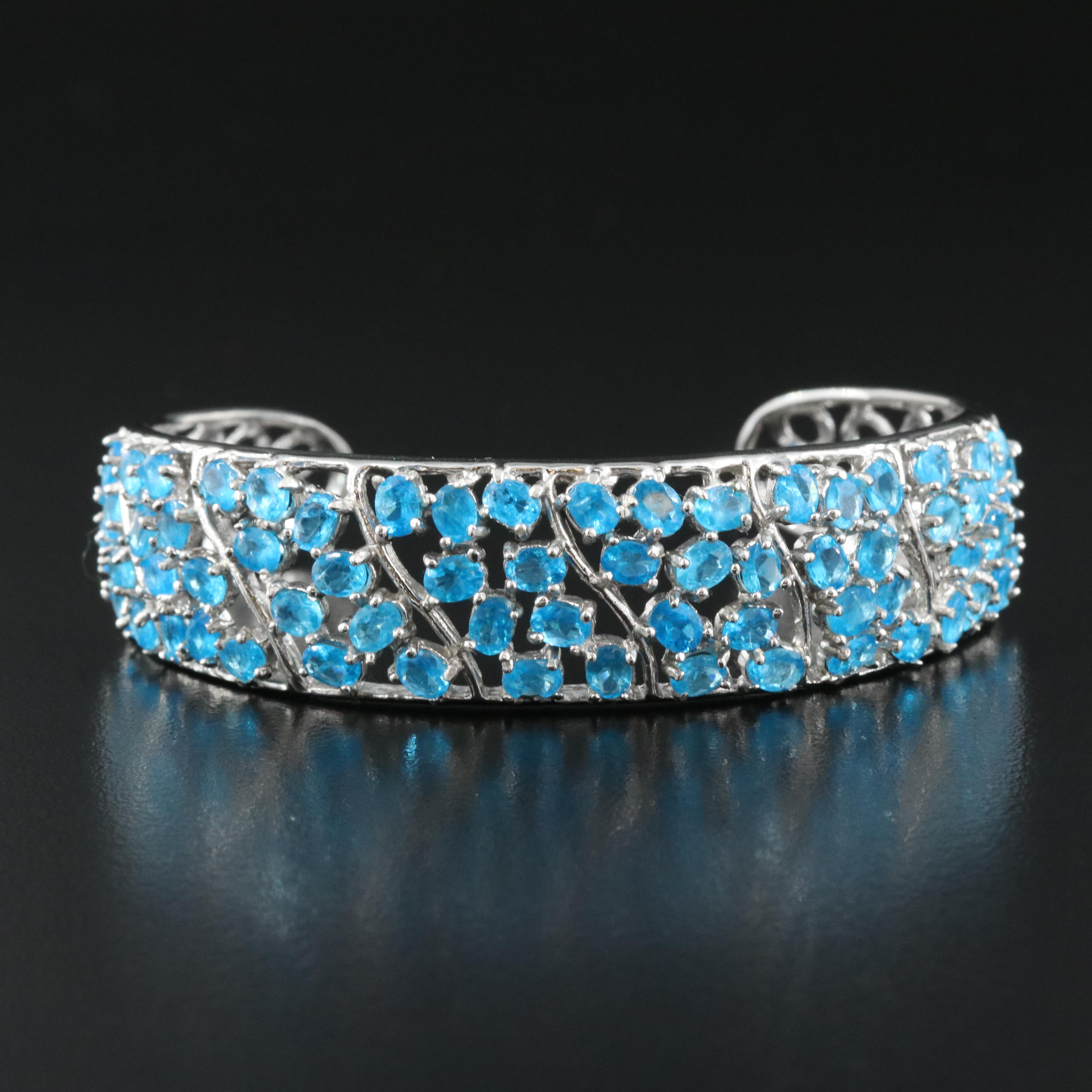 Sterling Apatite Cuff