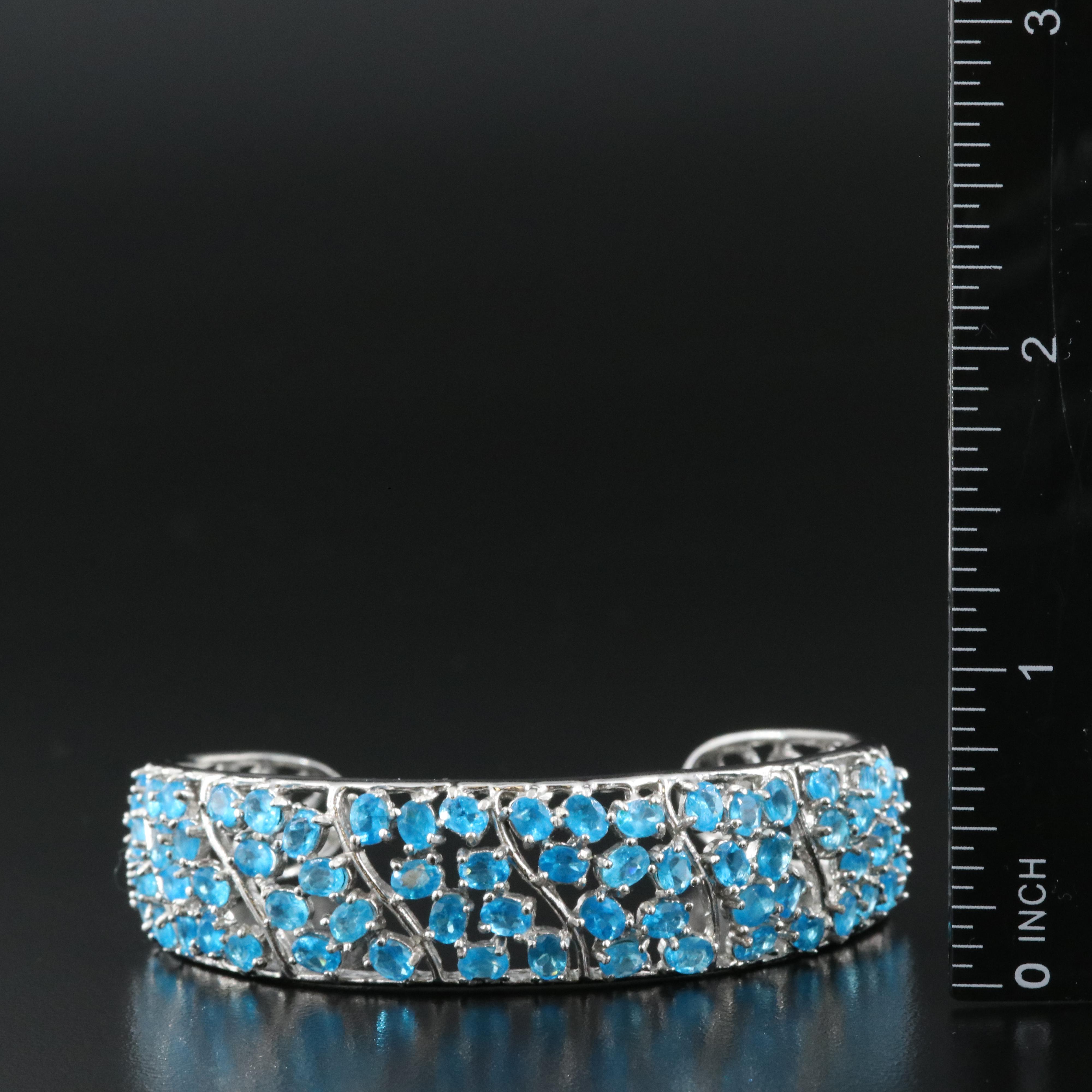 Sterling Apatite Cuff