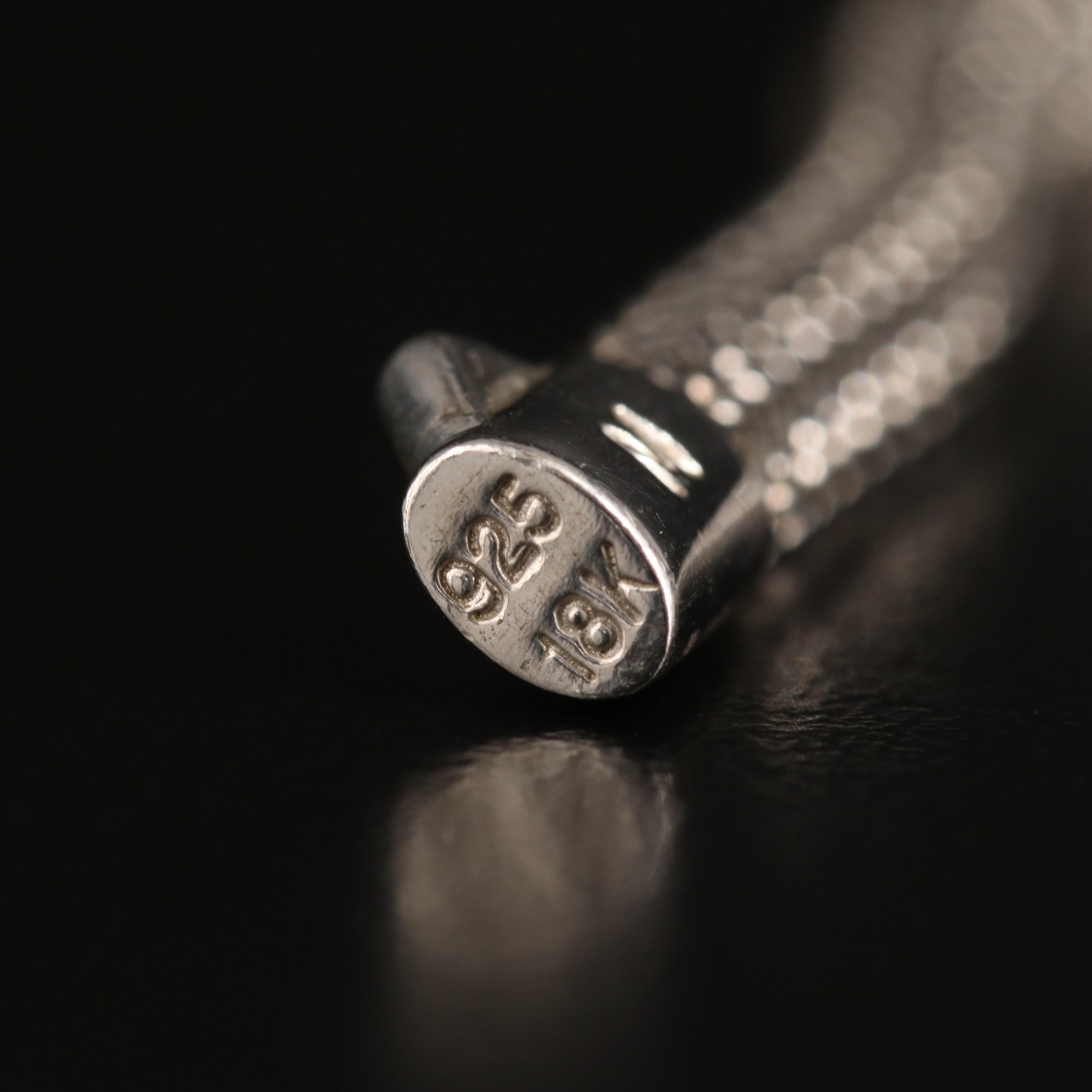 John Hardy "Classic Chain" Sterling Diamond Bracelet with 18K Accent