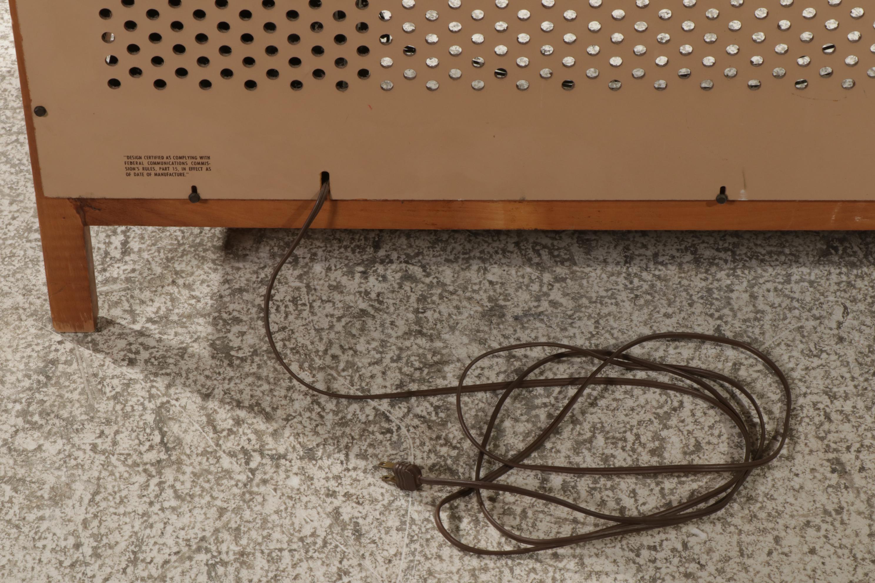 Magnavox "Micromatic" Mid Century Modern Cherry-Stained Stereo Console Cabinet