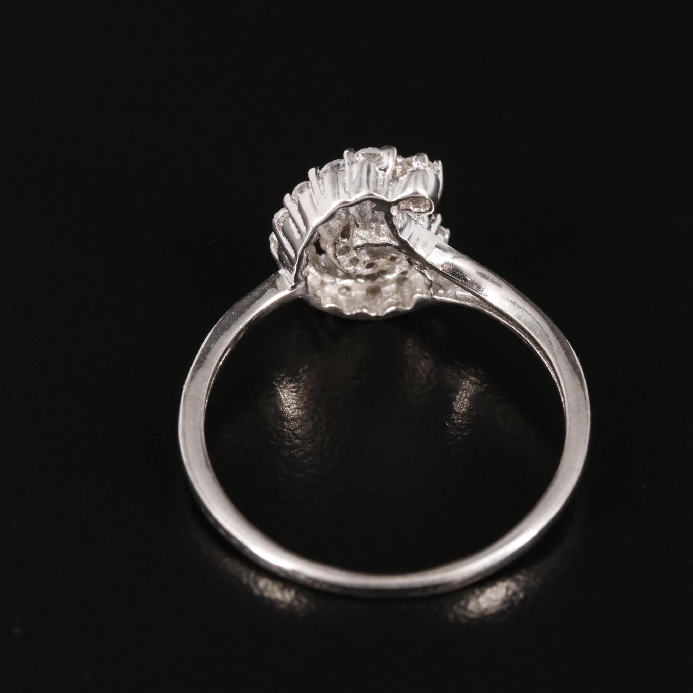 Sterling Cubic Zirconia Swirl Ring