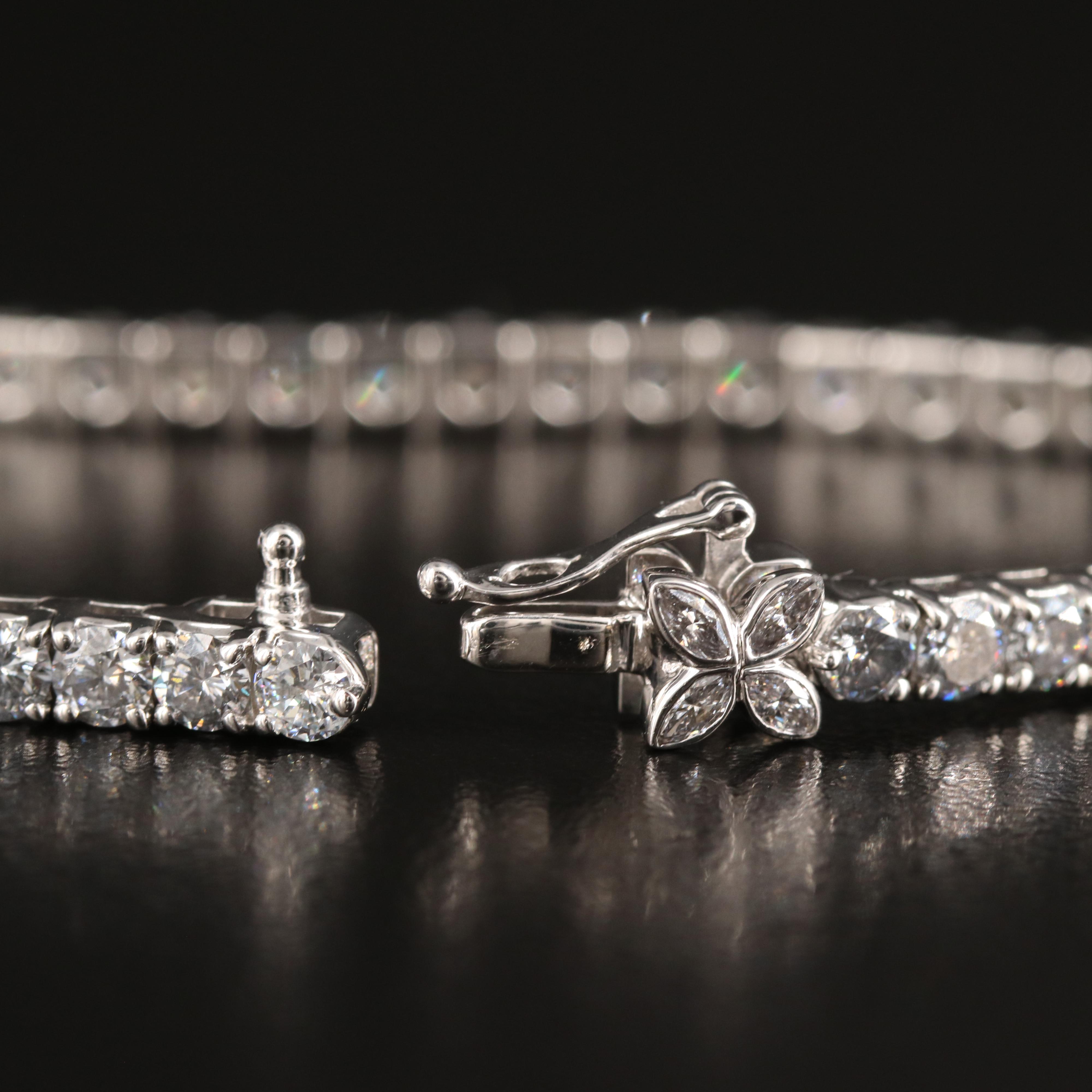 14K 7.00 CTW Lab Grown Diamond Line Bracelet with IGI Report