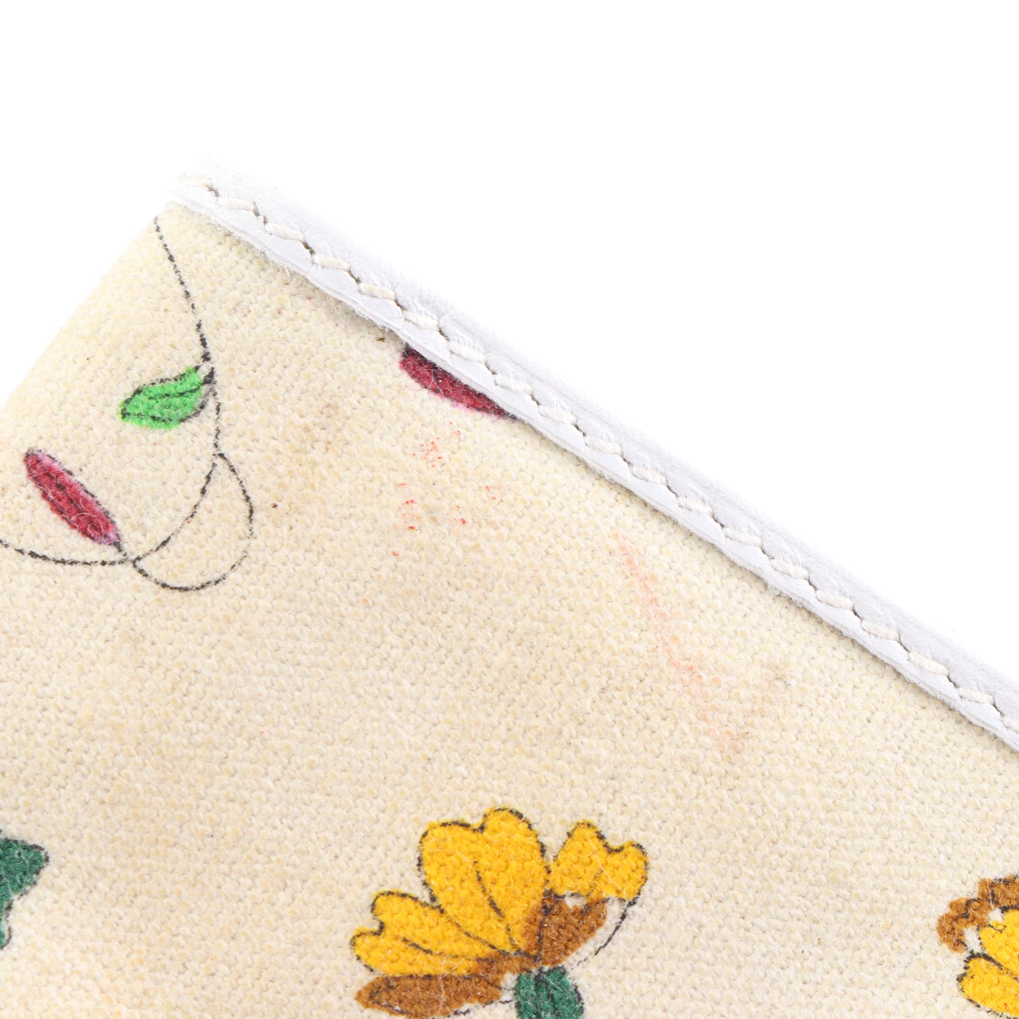 Gucci Floral Small Flap Front Pouch in Canvas and Leather