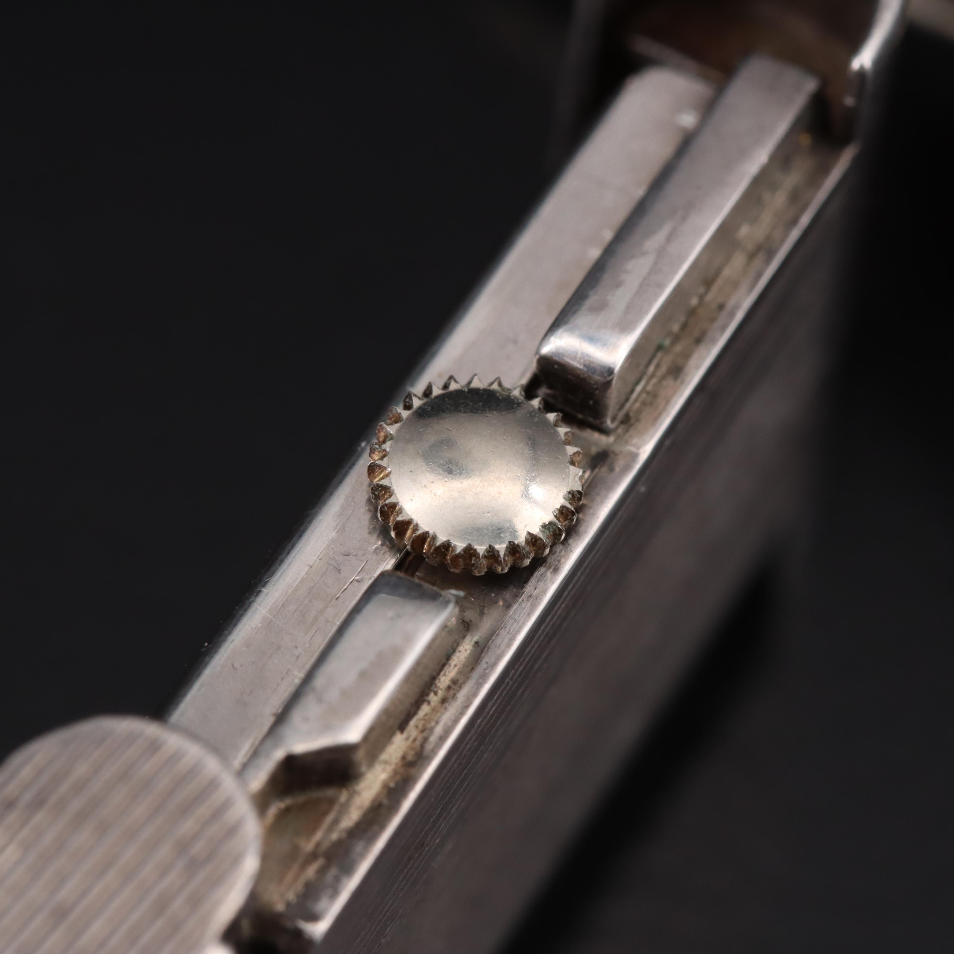 Sterling Art Deco Watch Case and Pin with Vintage Watch