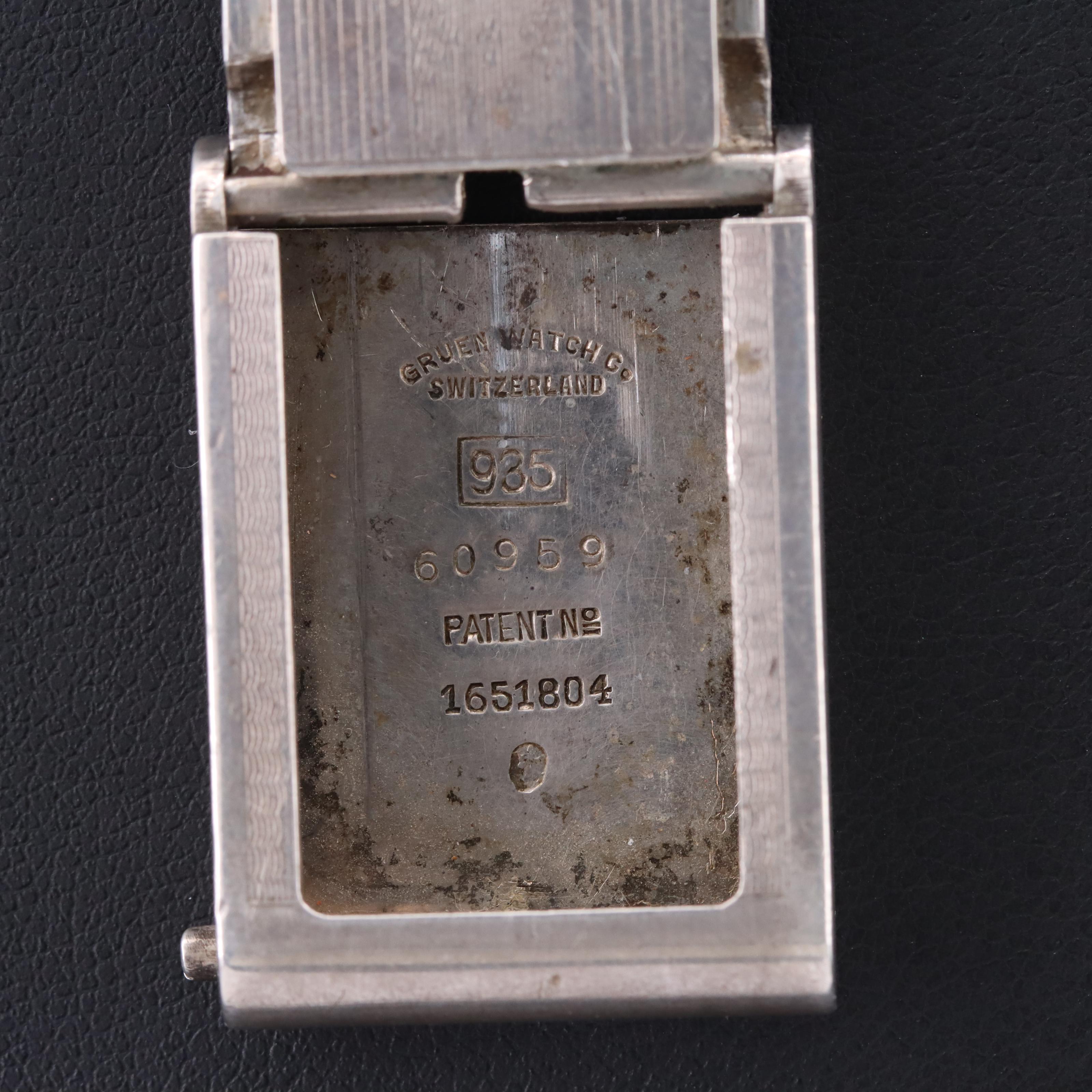 Sterling Art Deco Watch Case and Pin with Vintage Watch