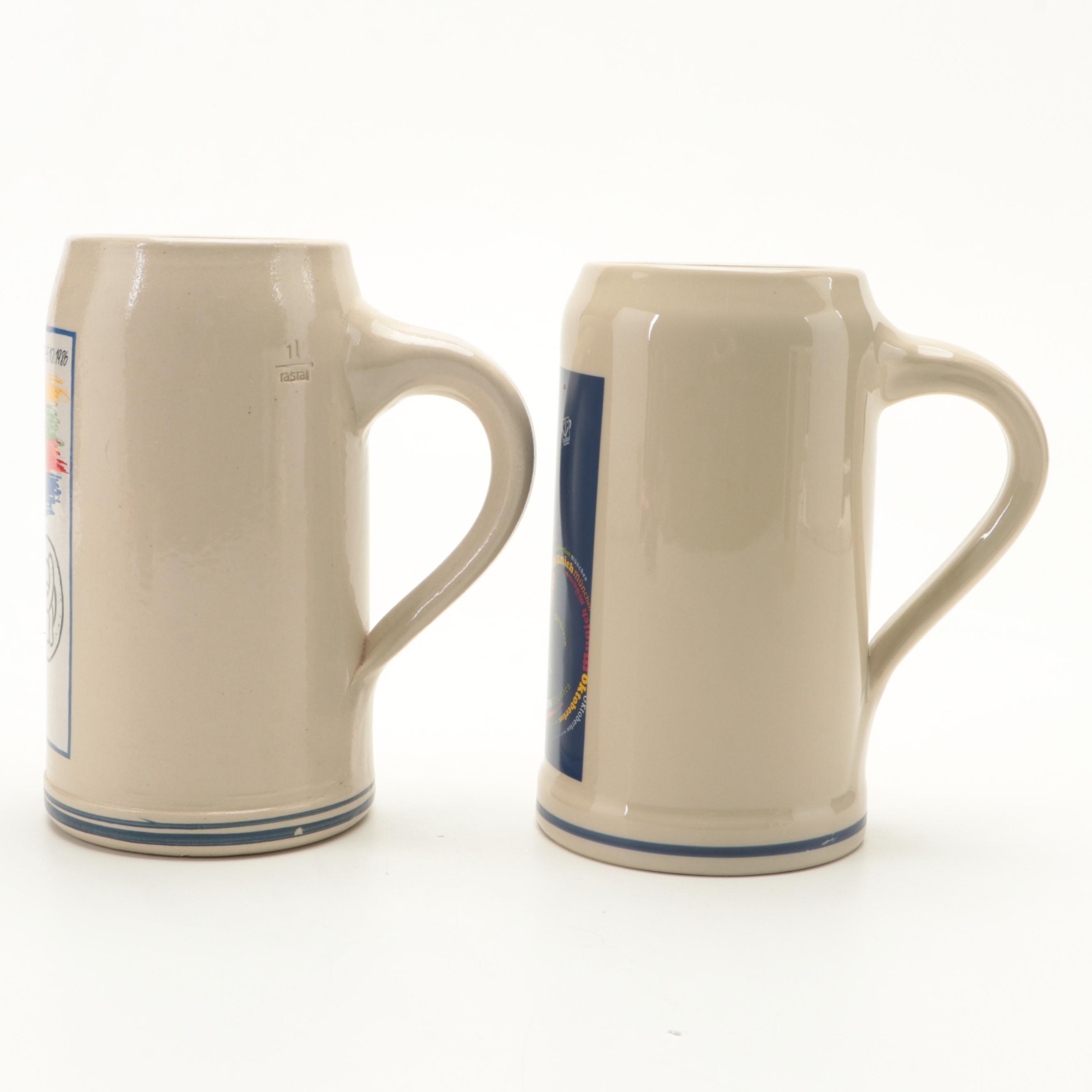 Rastal Munich Oktoberfest Annual Stoneware Beer Steins