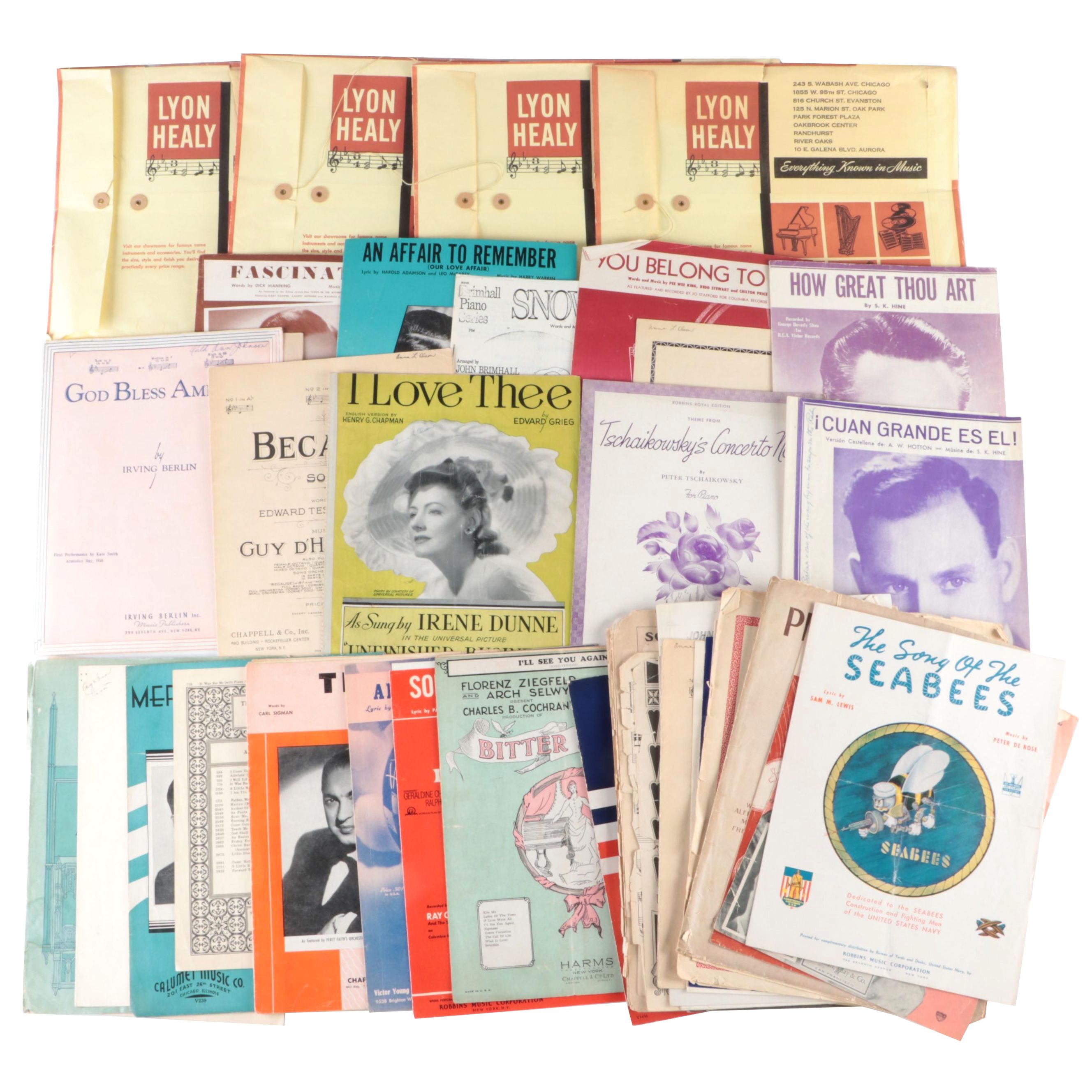 "The Song of the Seabees" and Other Sheet Music, Early to Mid-20th Century