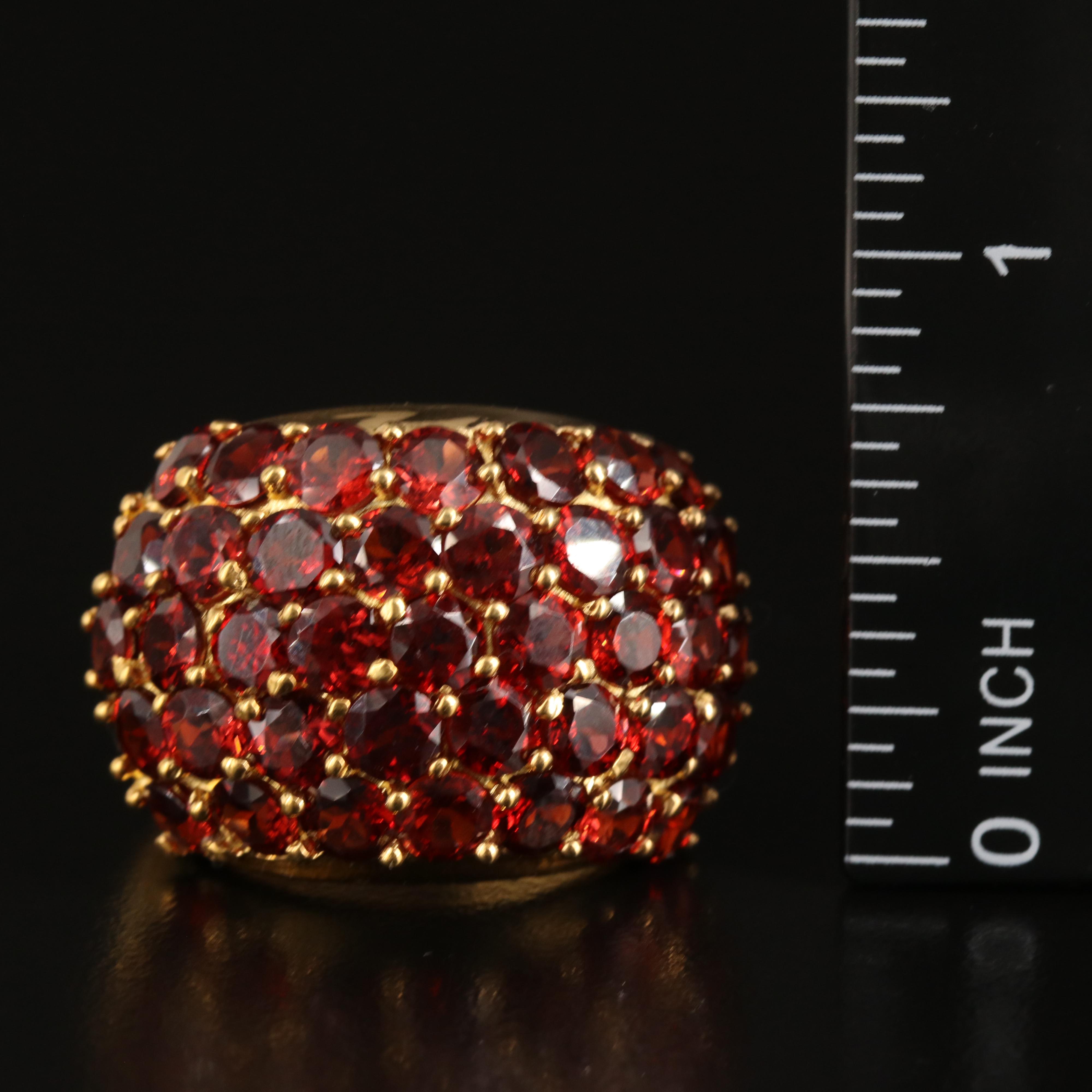 Sterling Garnet Dome Ring