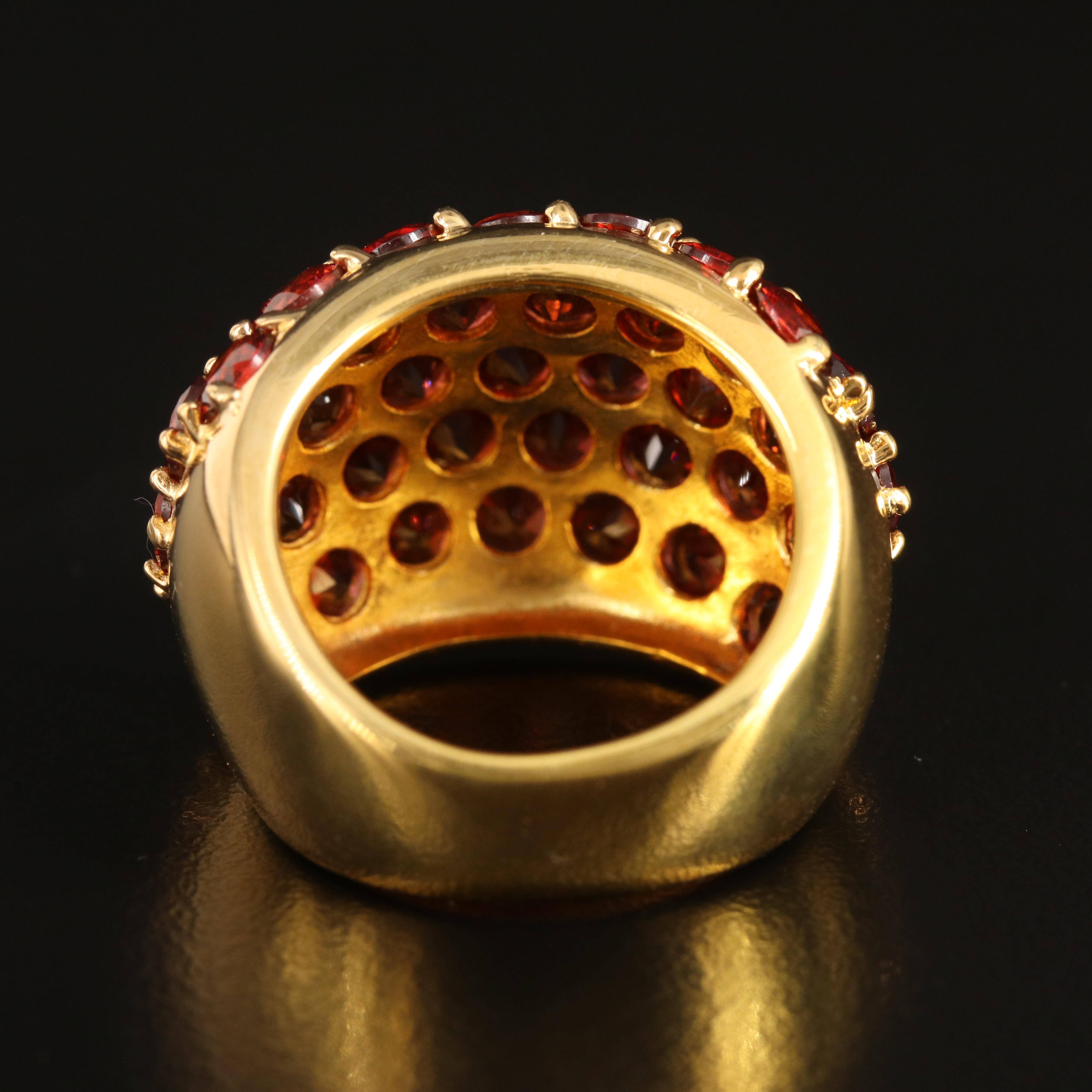 Sterling Garnet Dome Ring