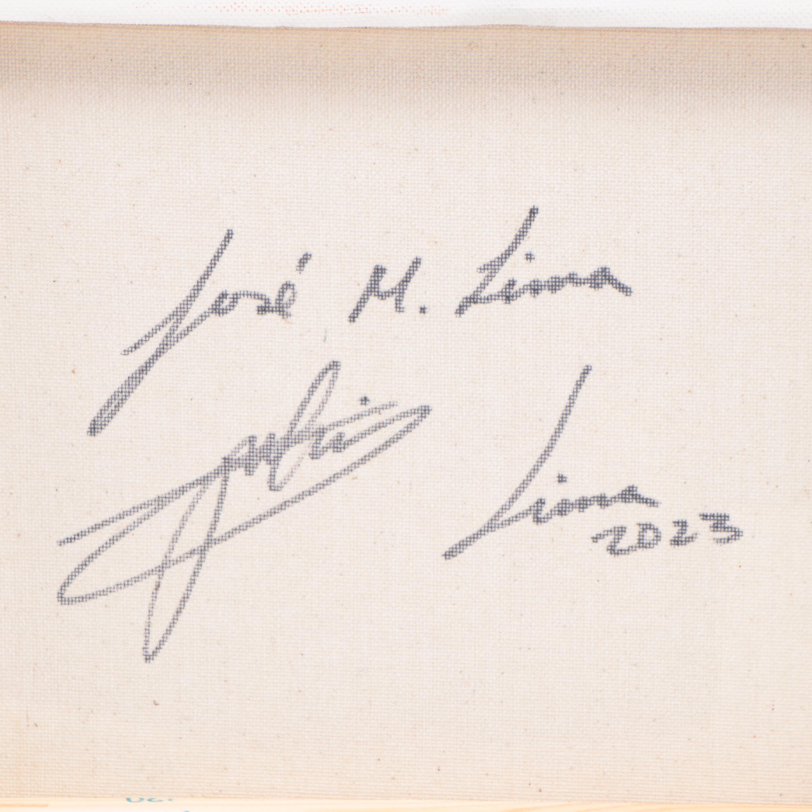 José M. Lima Floral Still Life Oil Painting, 2023