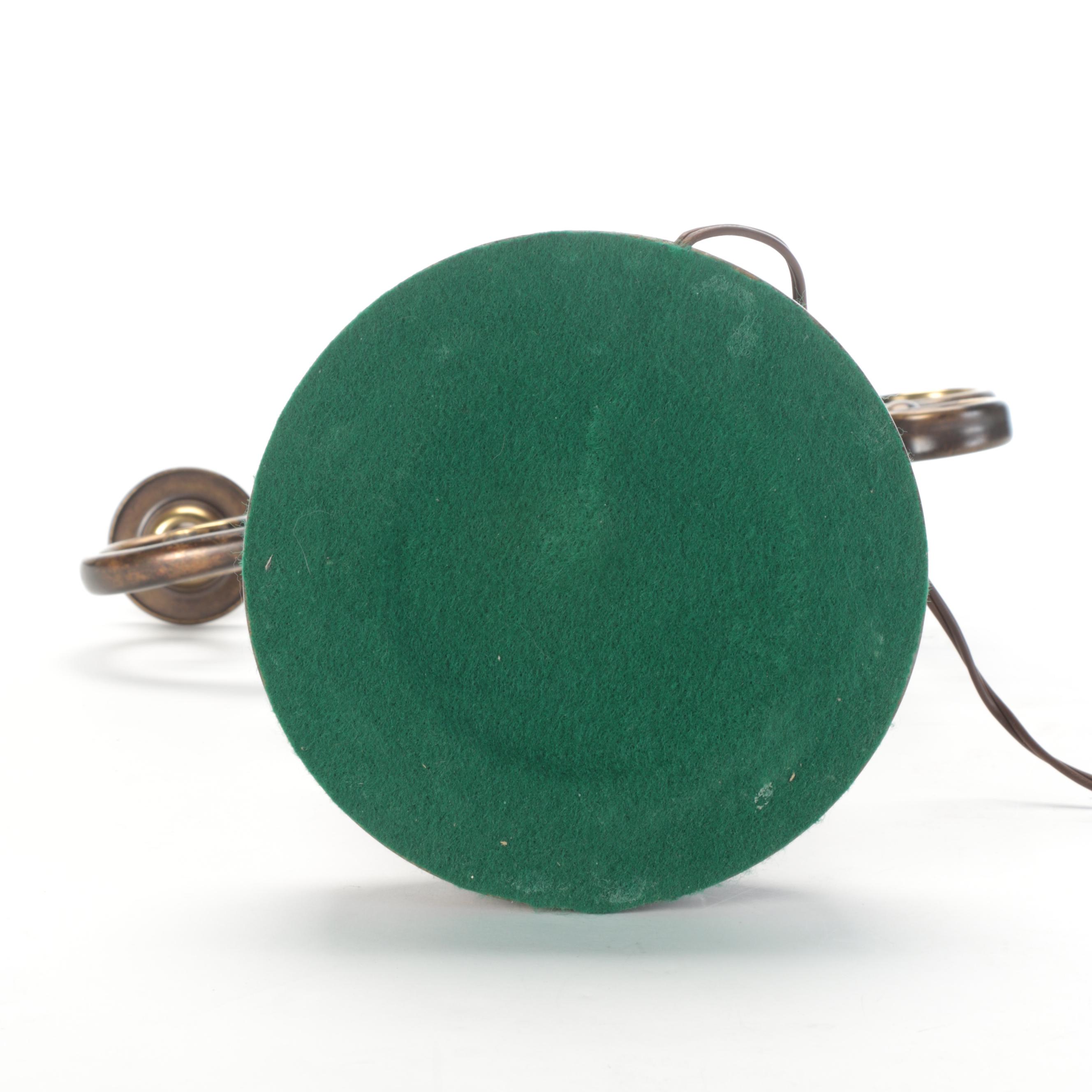 Frederick Cooper Patinated Metal Table Lamp With Pricket, Mid/ Late 20th C