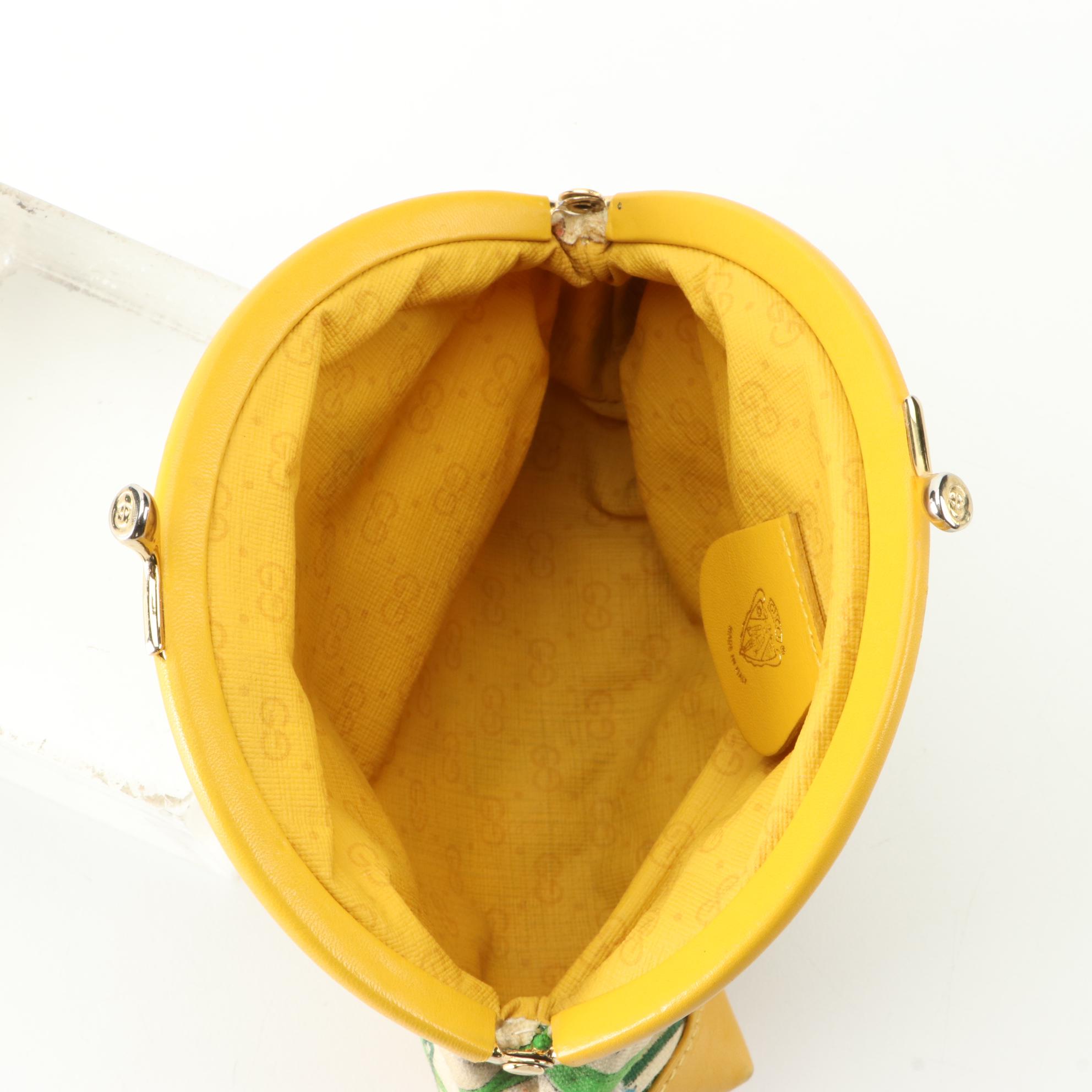 Gucci Floral Frame Bag in Canvas and Leather