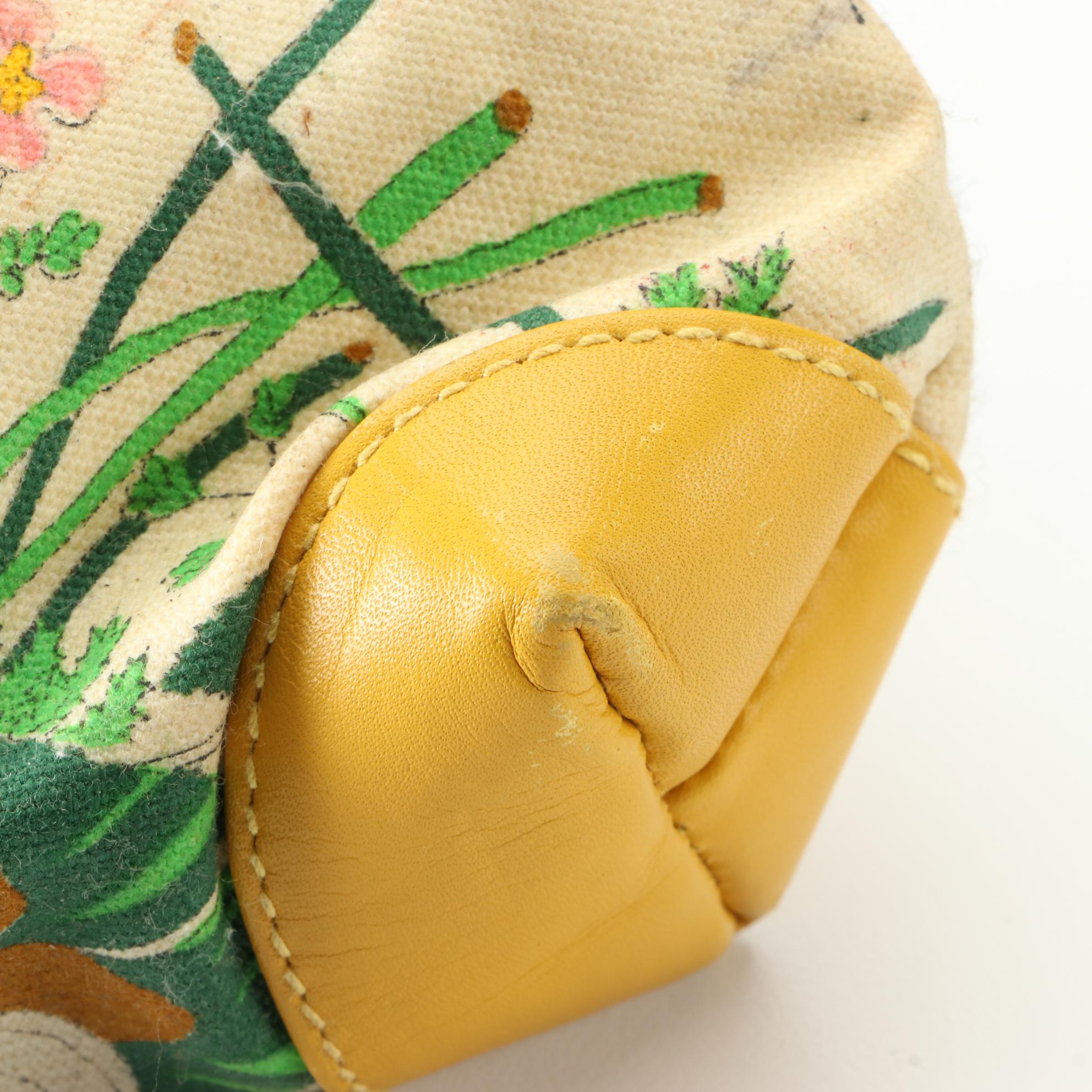 Gucci Floral Frame Bag in Canvas and Leather