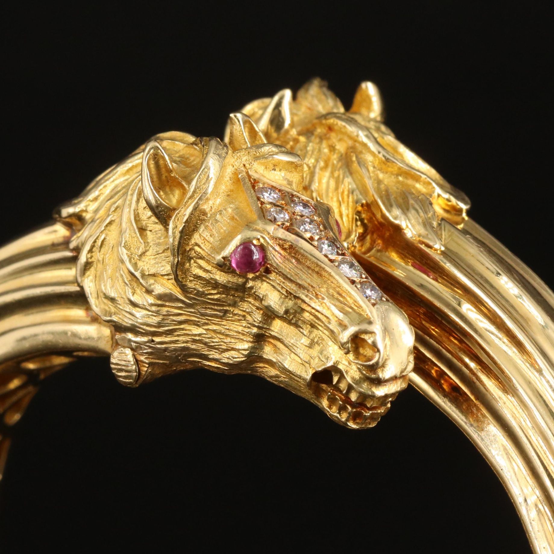 Maramenos & Pateras 18K Diamond and Ruby "Horses" Bracelet