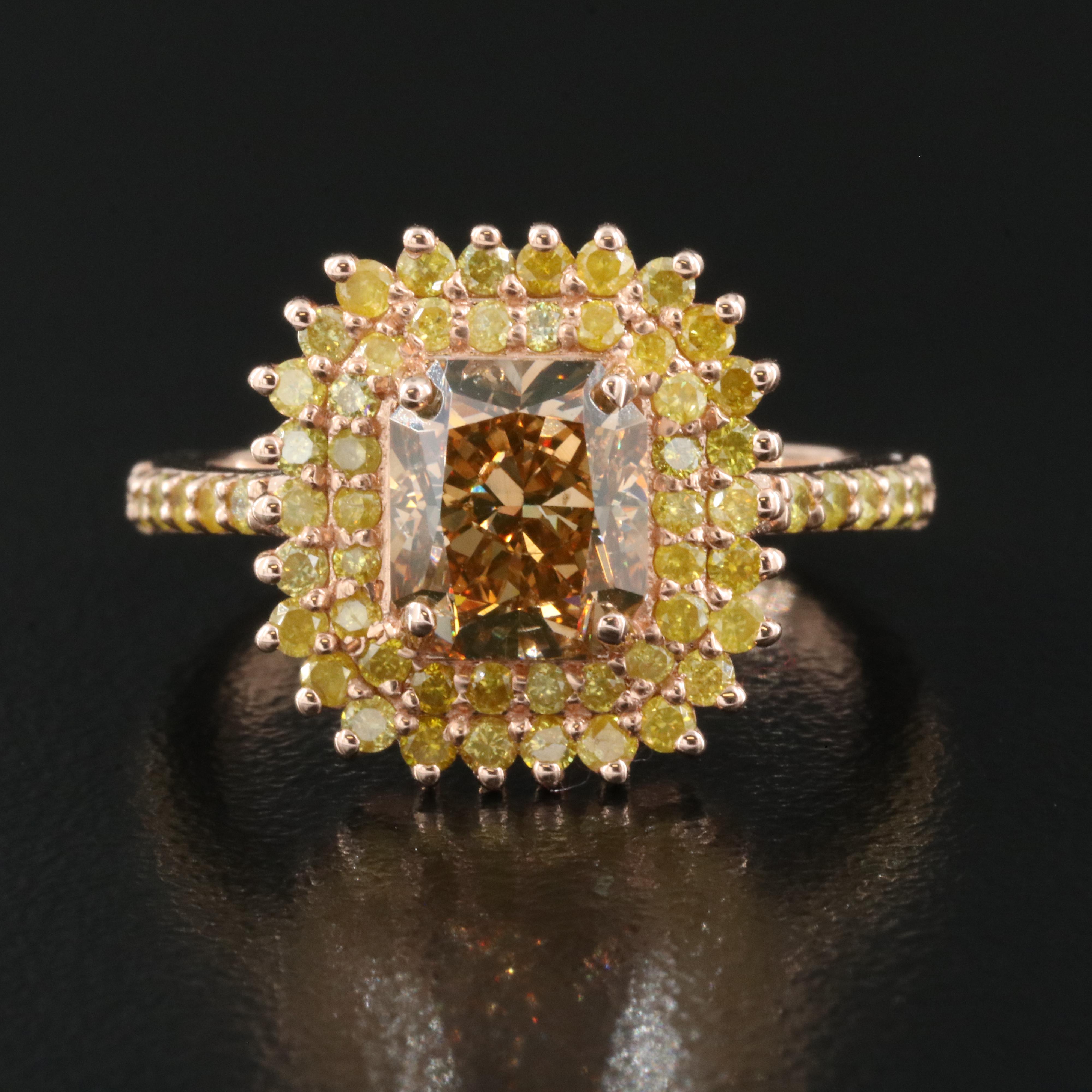 14K Rose Gold 2.94 CTW Diamond Ring with GIA Report