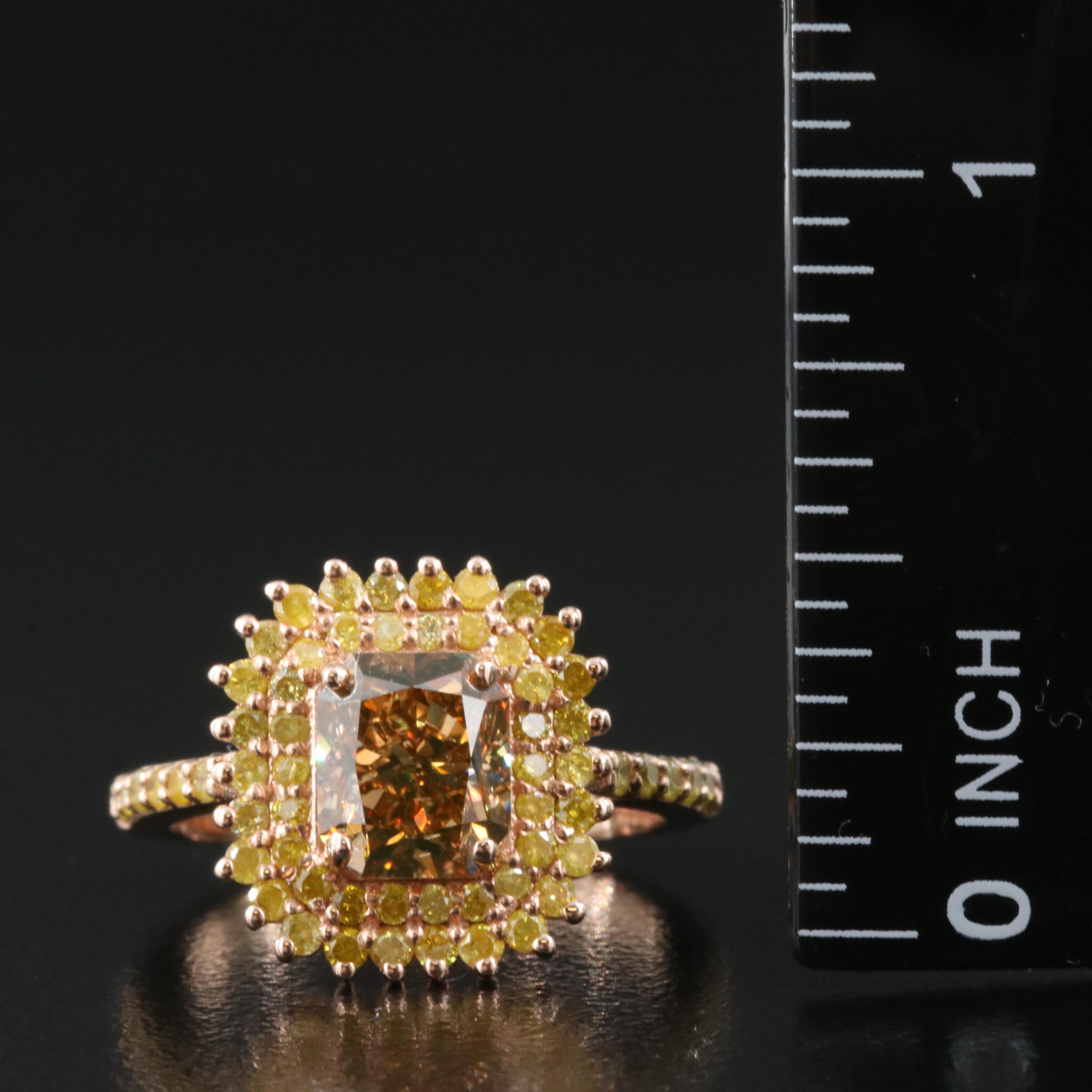 14K Rose Gold 2.94 CTW Diamond Ring with GIA Report