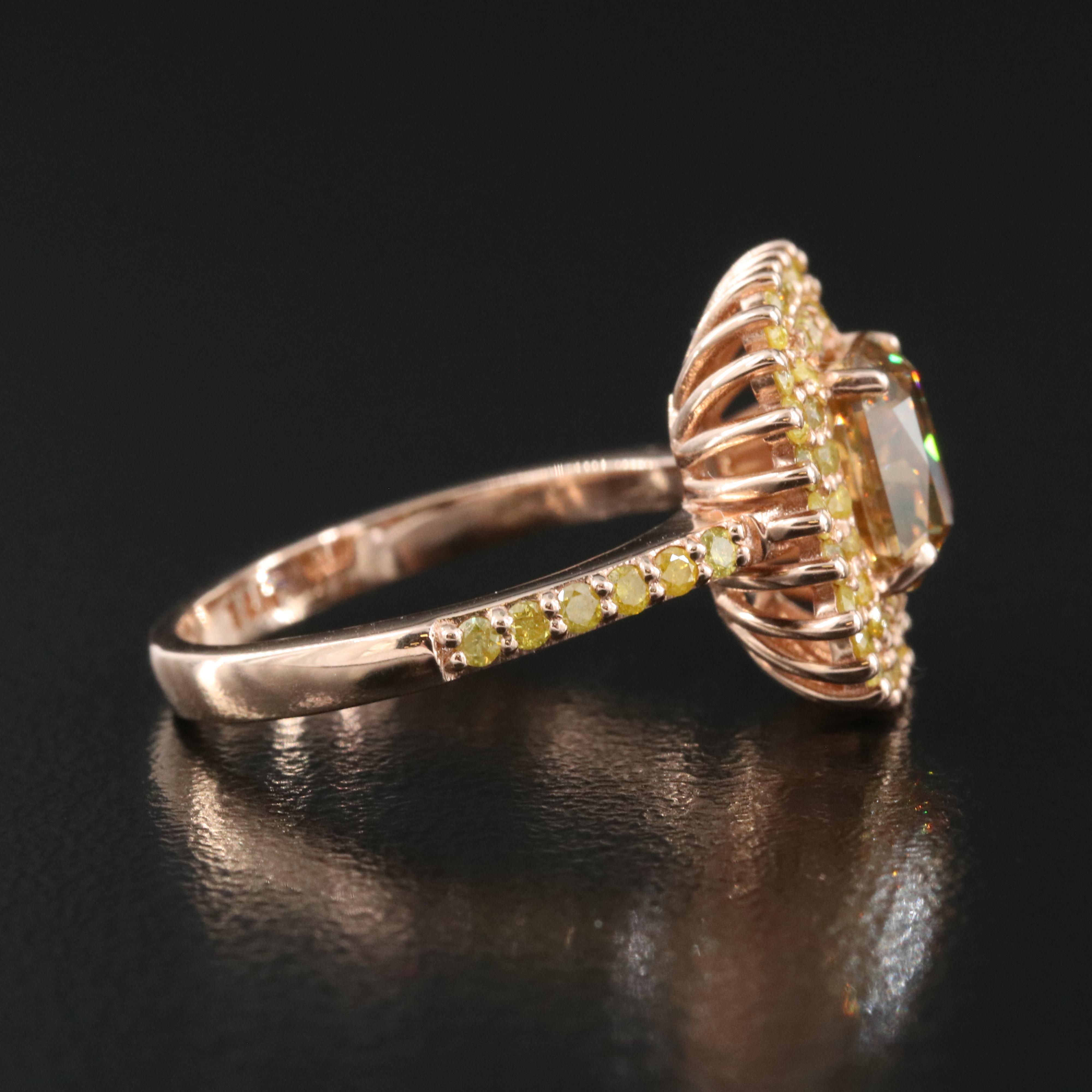 14K Rose Gold 2.94 CTW Diamond Ring with GIA Report