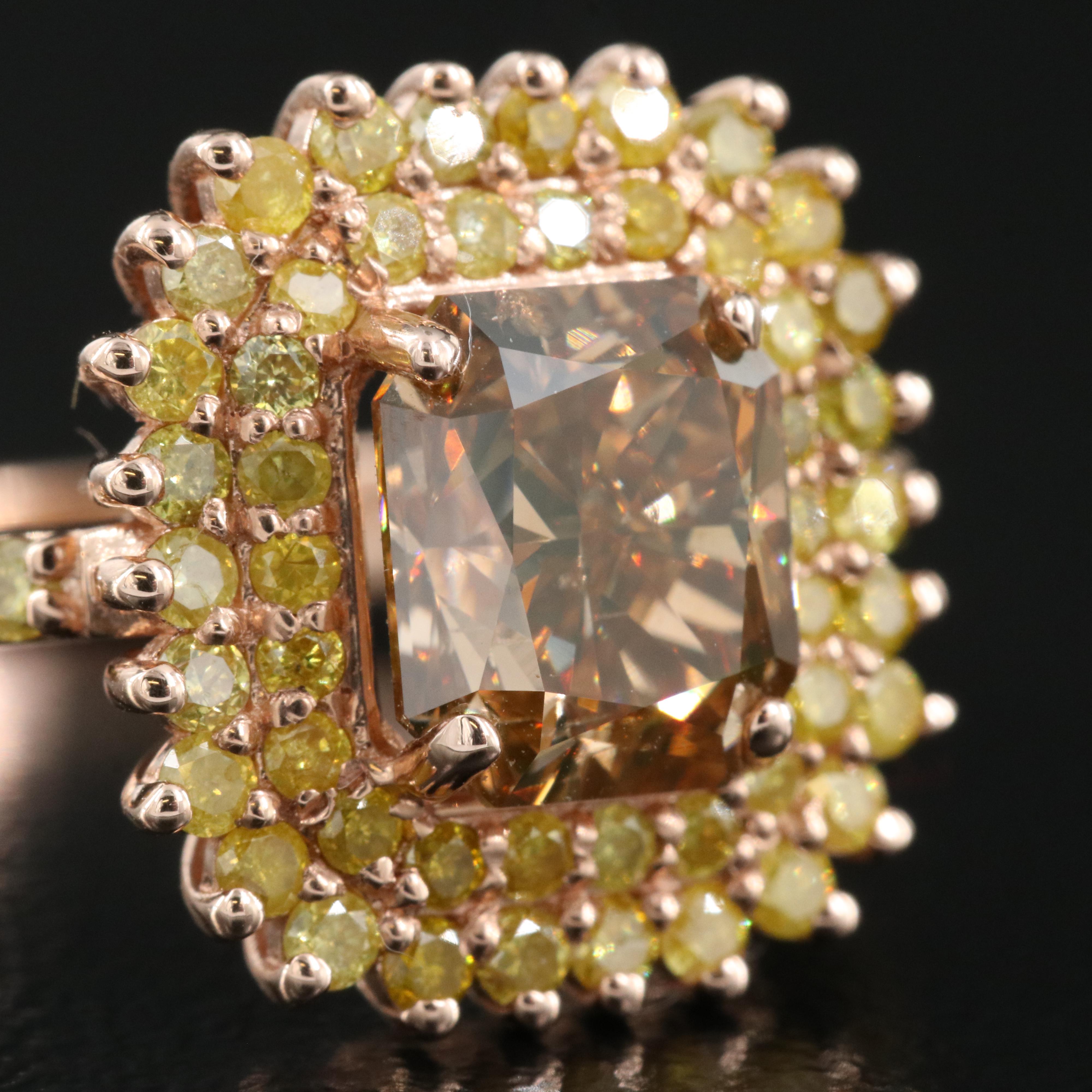 14K Rose Gold 2.94 CTW Diamond Ring with GIA Report