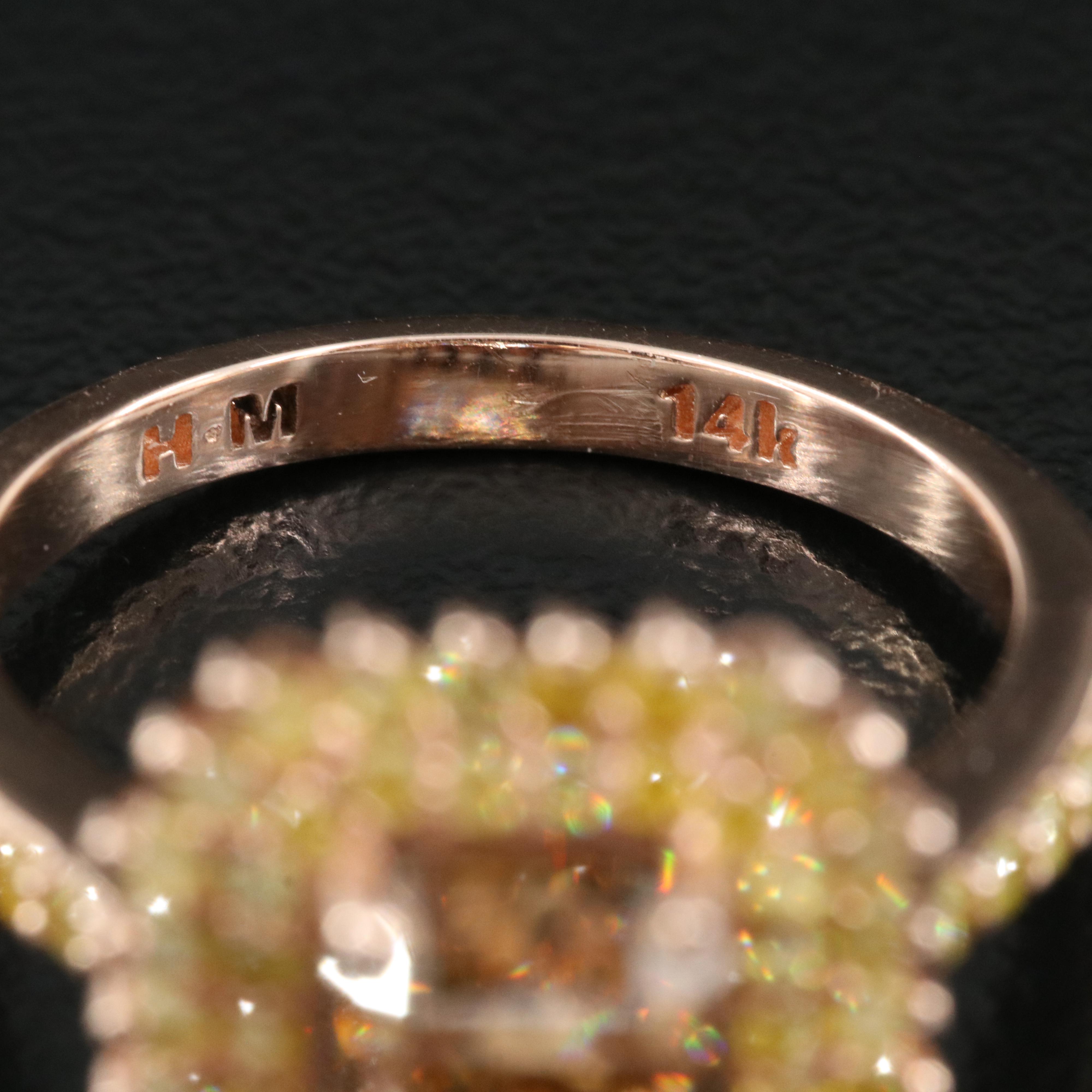 14K Rose Gold 2.94 CTW Diamond Ring with GIA Report