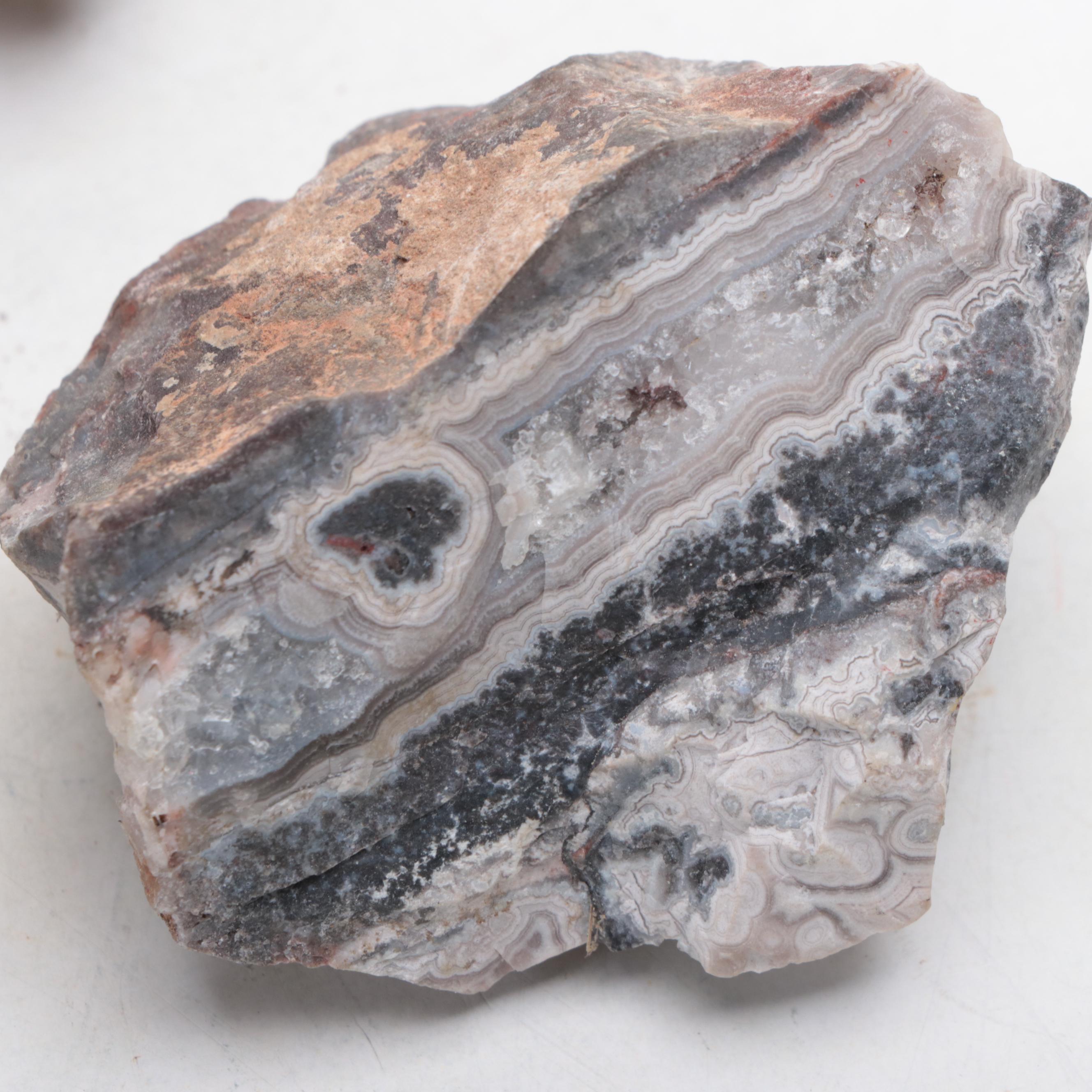 Conglomerate, Quartz, Banded Agate and Other Mineral Specimens