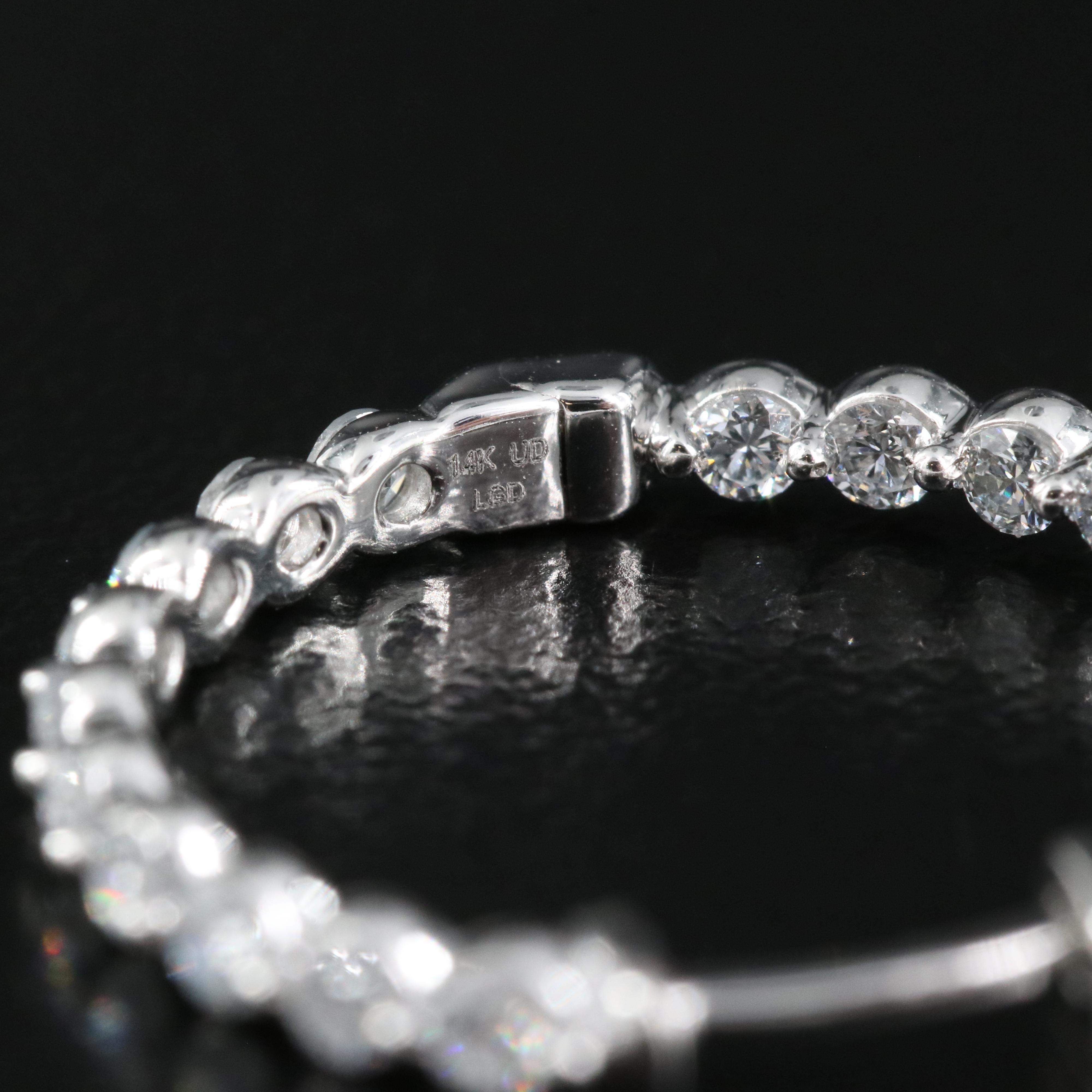 14K 1.00 CTW Lab Grown Diamond Inside-Out Hoop Earrings with IGI Report