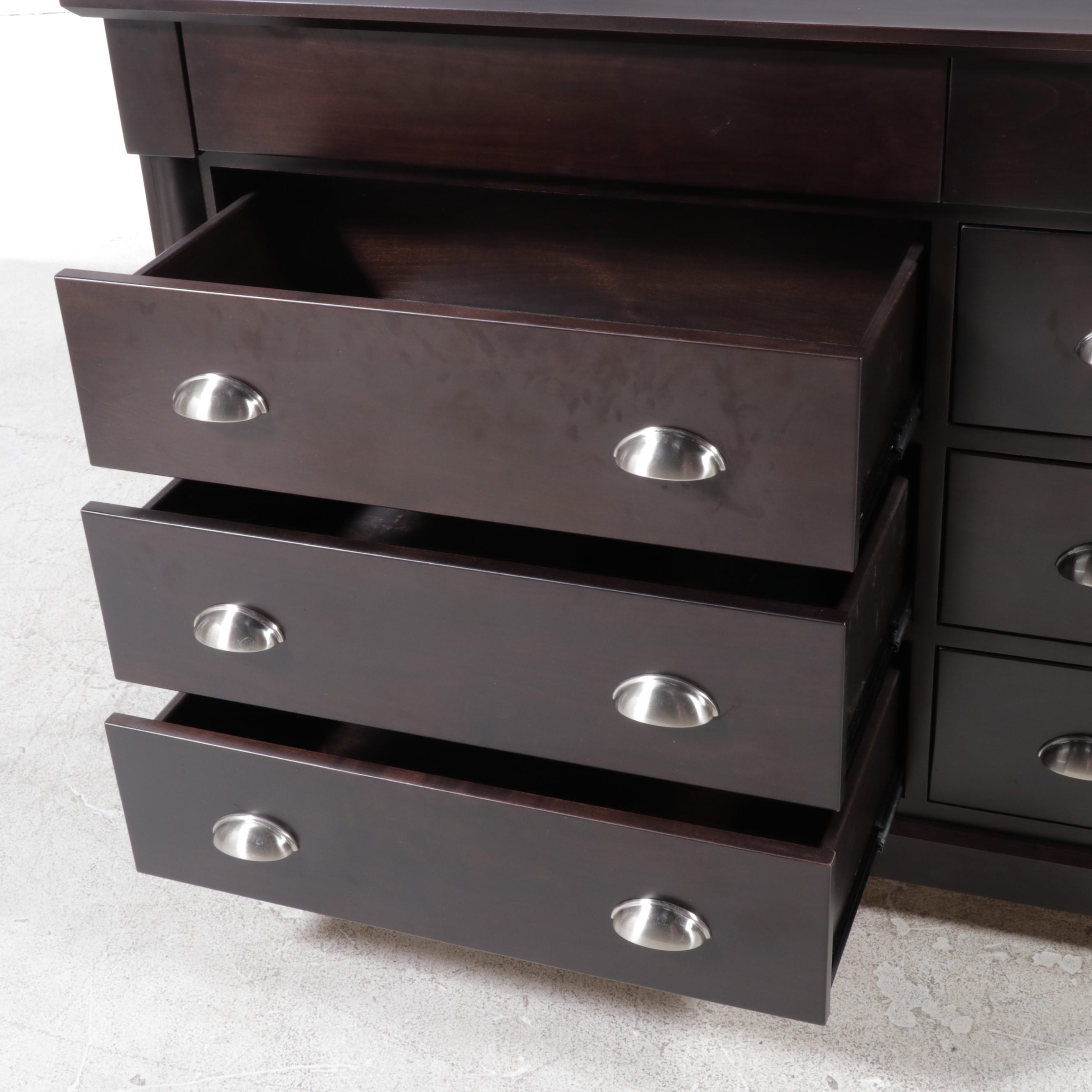 Miller Bedrooms Hardwood Eight-Drawer Chest in Onyx Finish