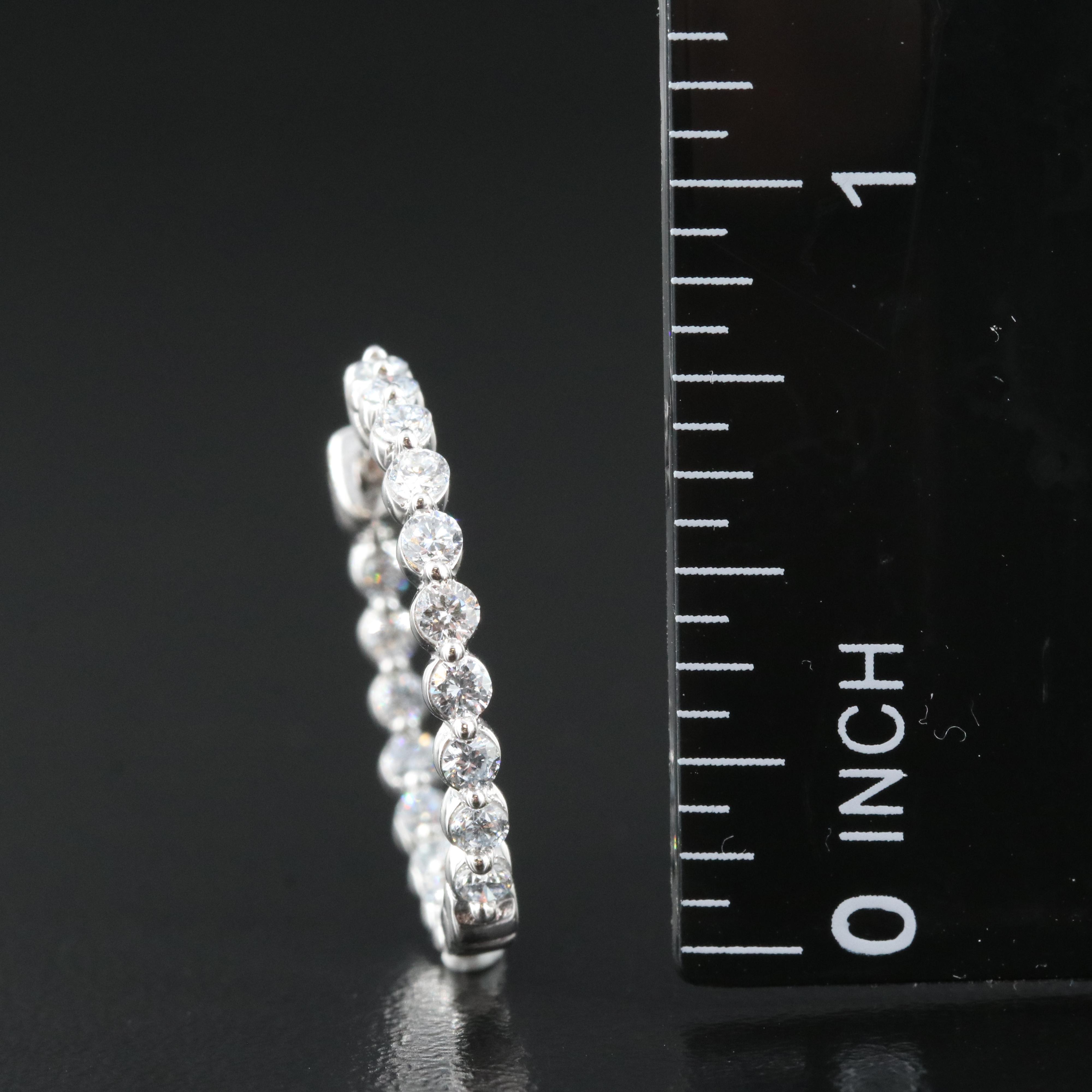 14K 1.00 CTW Lab Grown Diamond Inside-Out Hoop Earrings