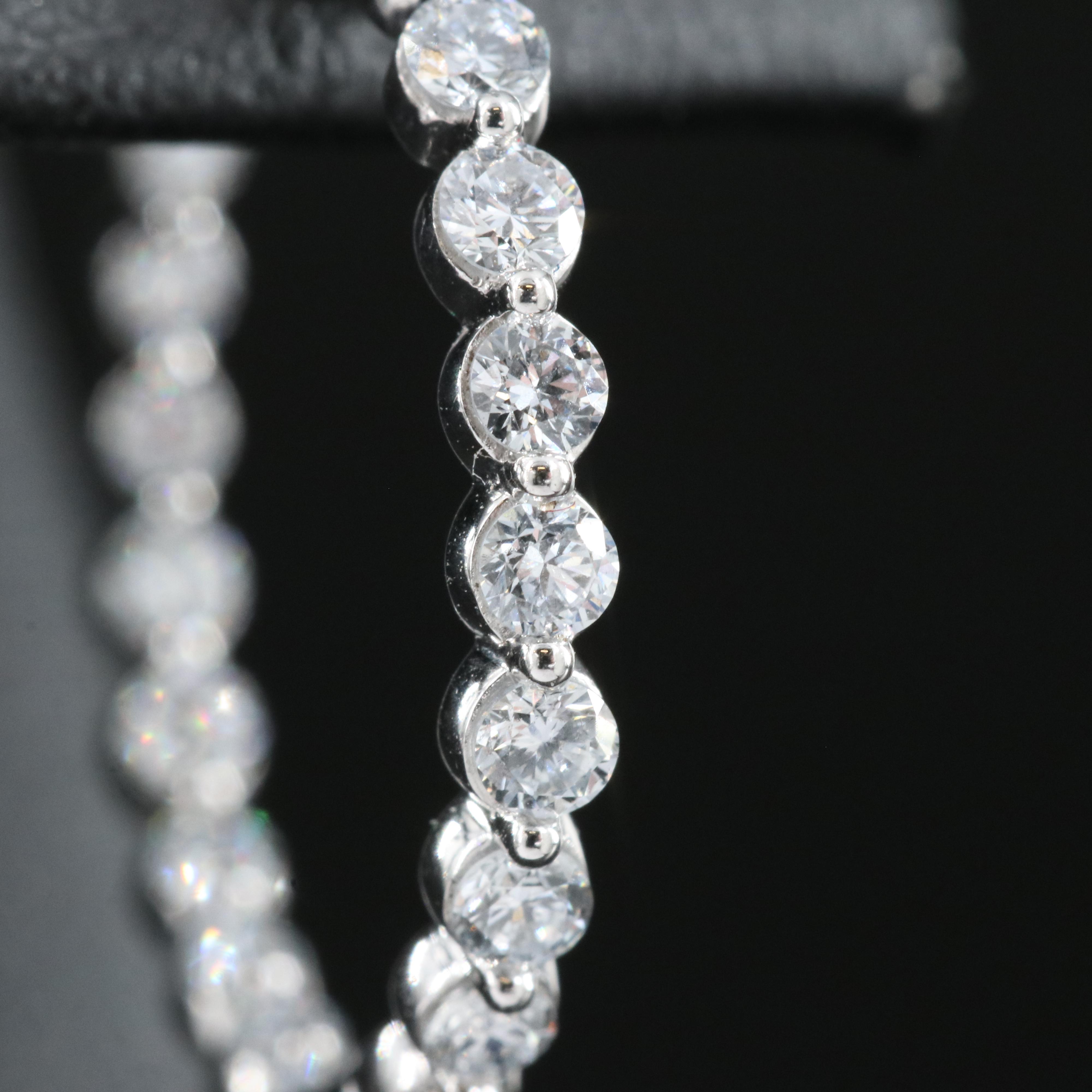 14K 1.00 CTW Lab Grown Diamond Inside-Out Hoop Earrings